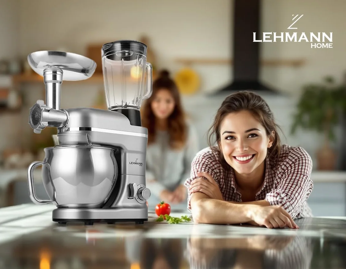 Lehmann LHOPM-1305A-S Robot kuchenny planetarny 5L stal nierdzewna 3000W 6 prędkości blender maszynka do mięsa