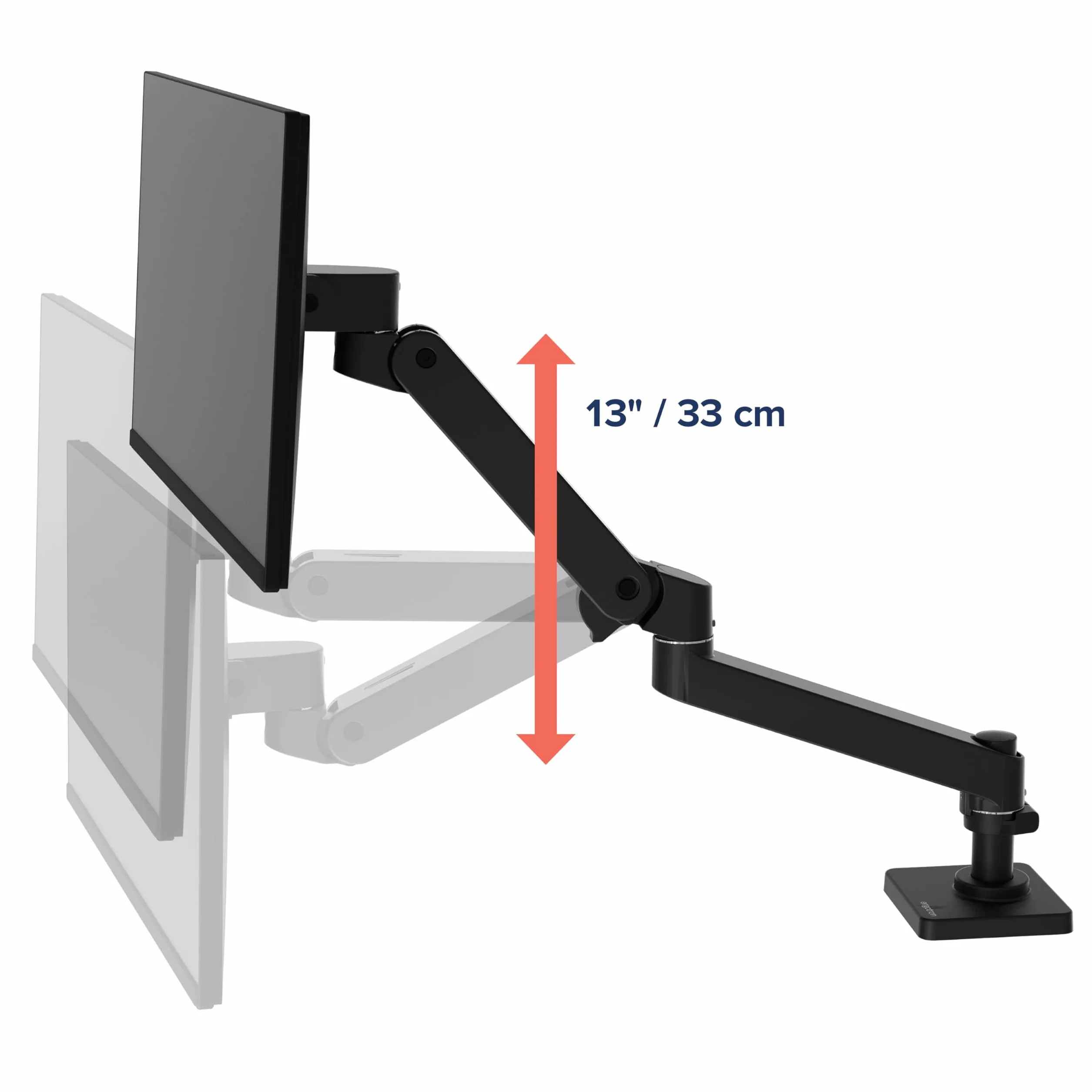 Ergotron Ulepszone ramię monitora LX Pro Premium, uchwyt na biurko z jednym monitorem - pasuje do płaskich, zakrzywionych ultrawide monitorów komputerowych o przekątnej do 34 cali, od 4 do 10 kg, VESA