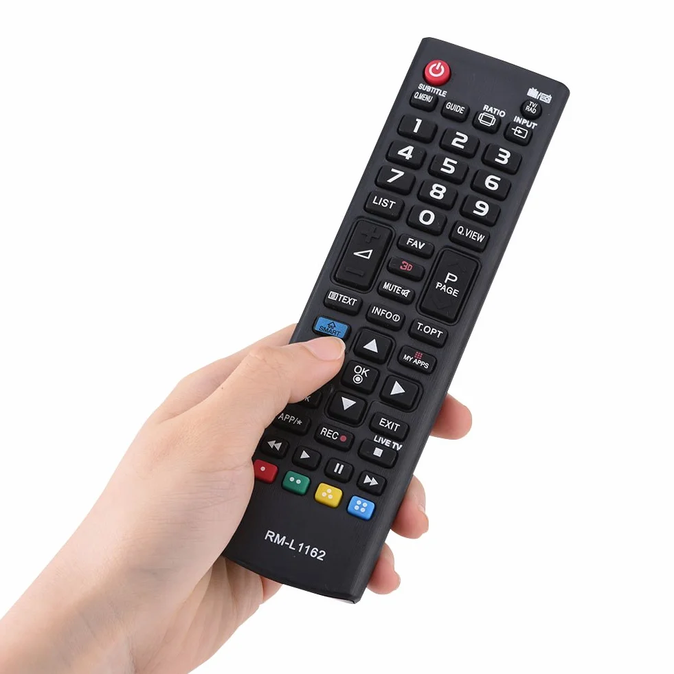 Pilot , Richer-R Uniwersalny, odporny na zużycie pilot zdalnego sterowania Inteligentny pilot, wysokiej jakości pilot ABS 8M Odległość do telewizora LCD Czarny