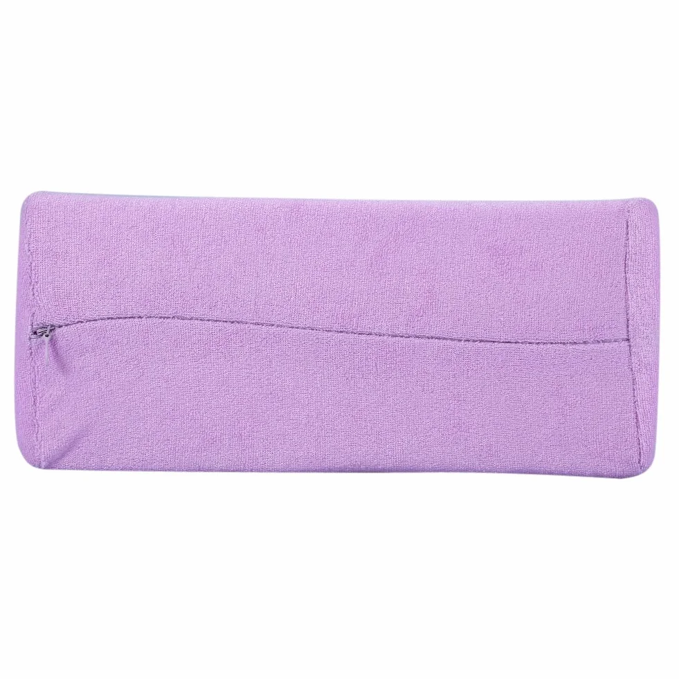 Poduszka do manicure, poduszka do manicure, nakładka na dłoń, poduszka do garnituru do studia paznokci i użytku domowego, 30 x 13 cm (fioletowa)