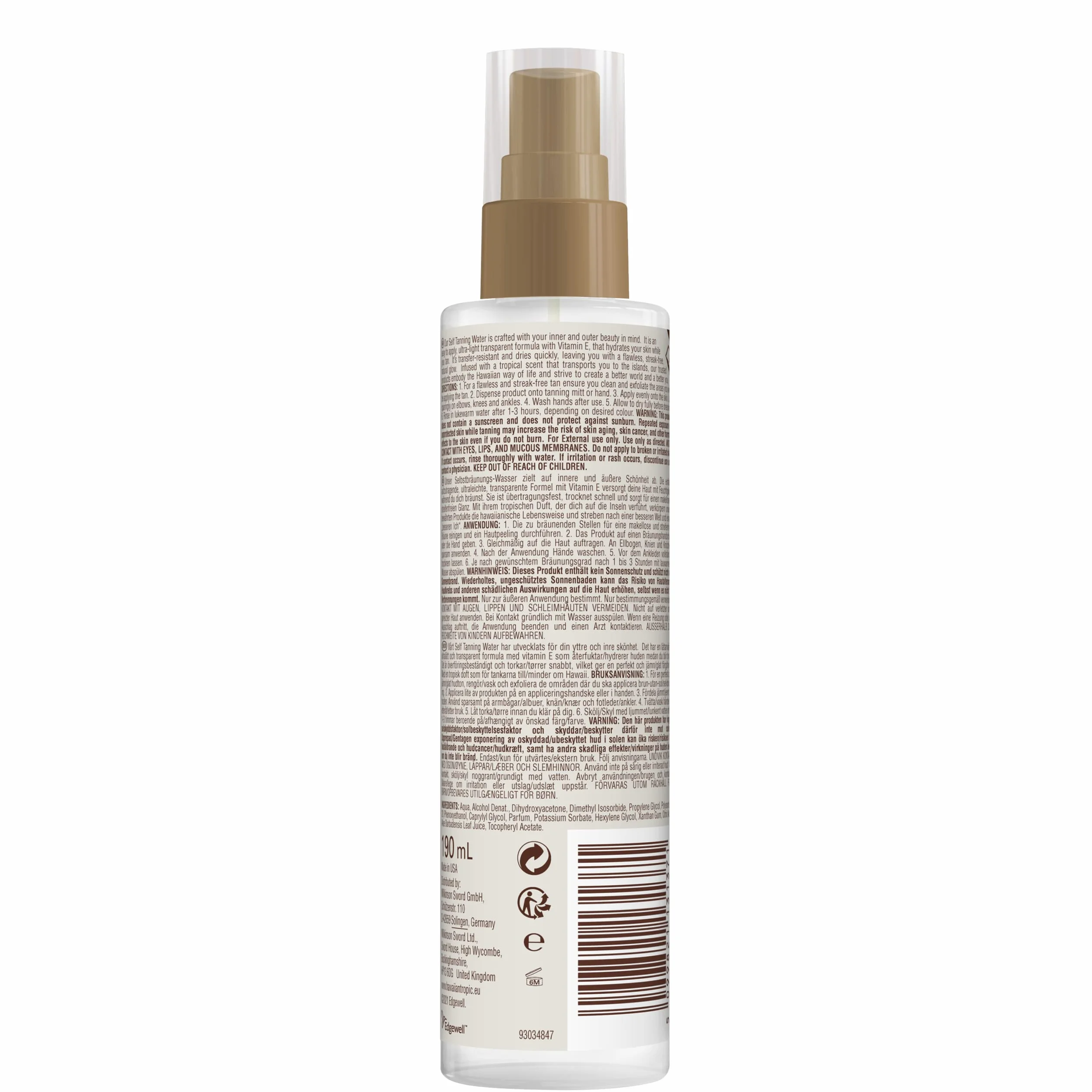 HAWAIIAN Tropic Woda samoopalająca Light/Medium do twarzy i ciała