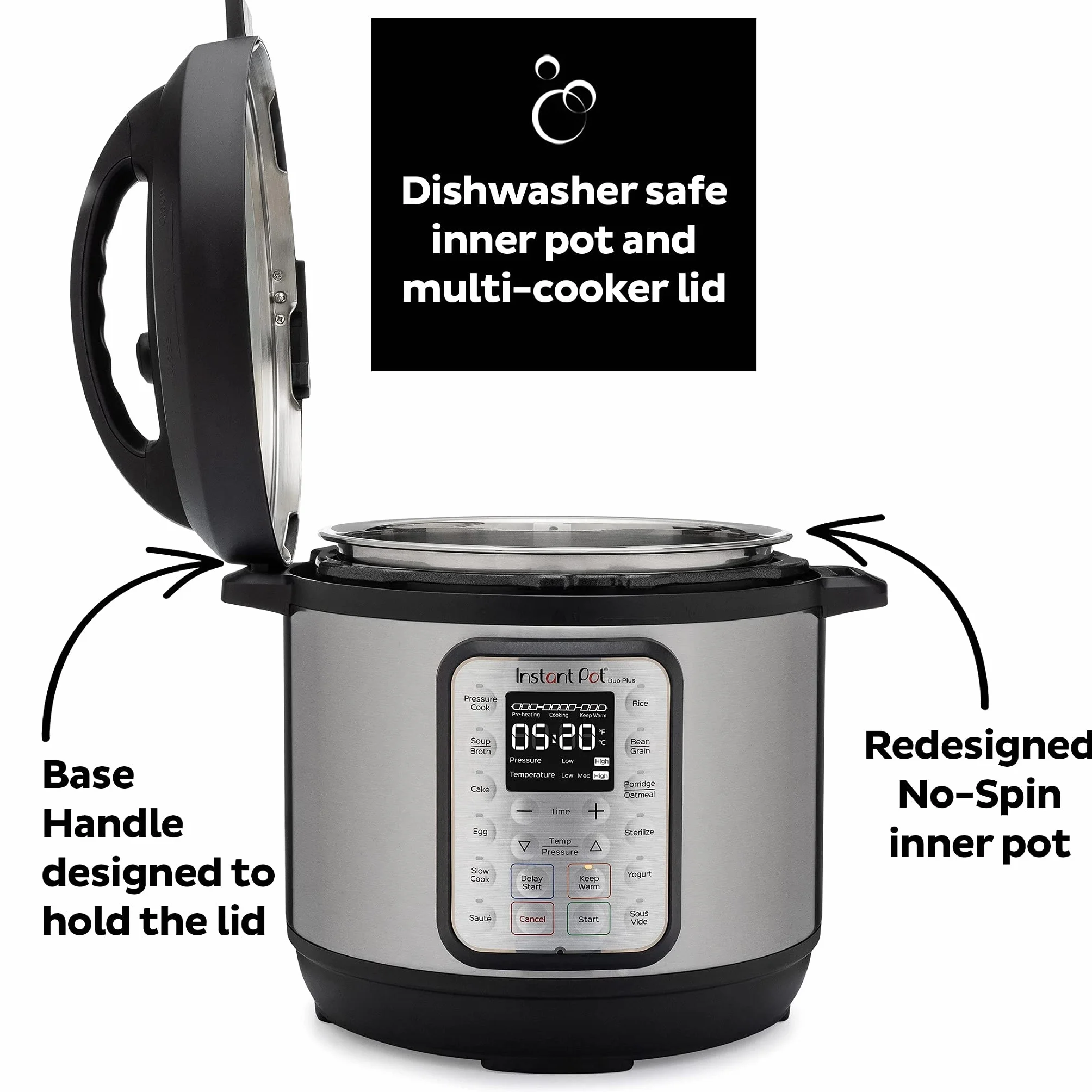 Instant Pot Szybkowar elektryczny DUO PLUS 5.7L ze stali nierdzewnej 15 programów