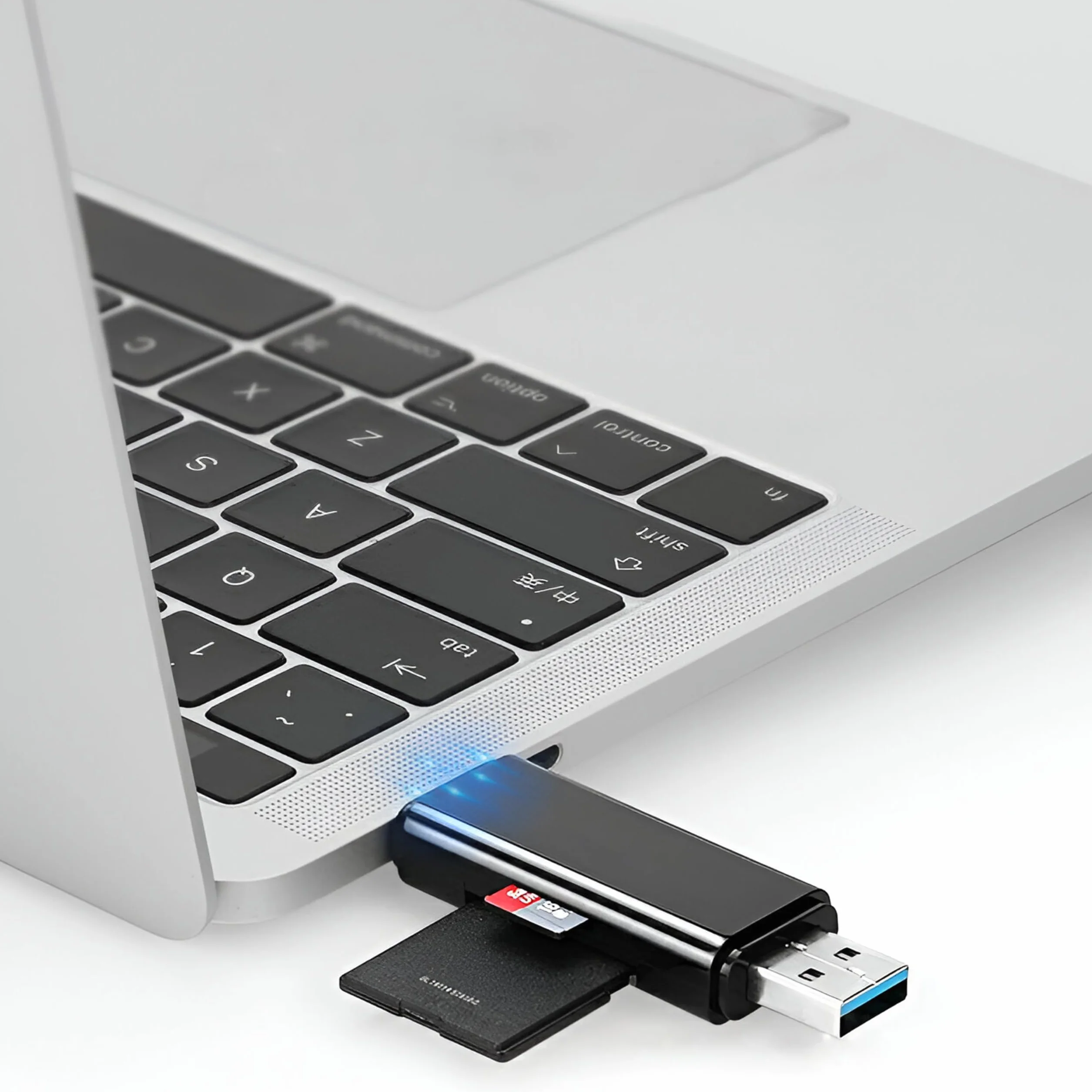 Retoo Czytnik kart USB Adapter Micro SDXC, SDHC, czytnik kart Highspeed OTG, USB 3.0/USB C, kompatybilny z Windows, Mac, Android, adapter kart pamięci, karty TF i UHS-I, Czarny