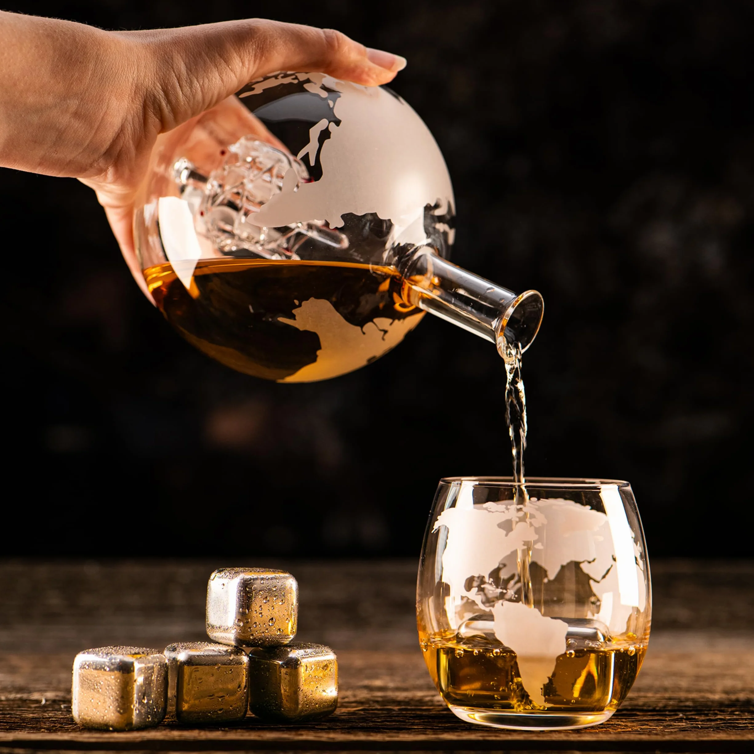 WHISISKEY Zestaw Szklanki do Whisky 285ML - Prezentowy Pudełko Akcesoria