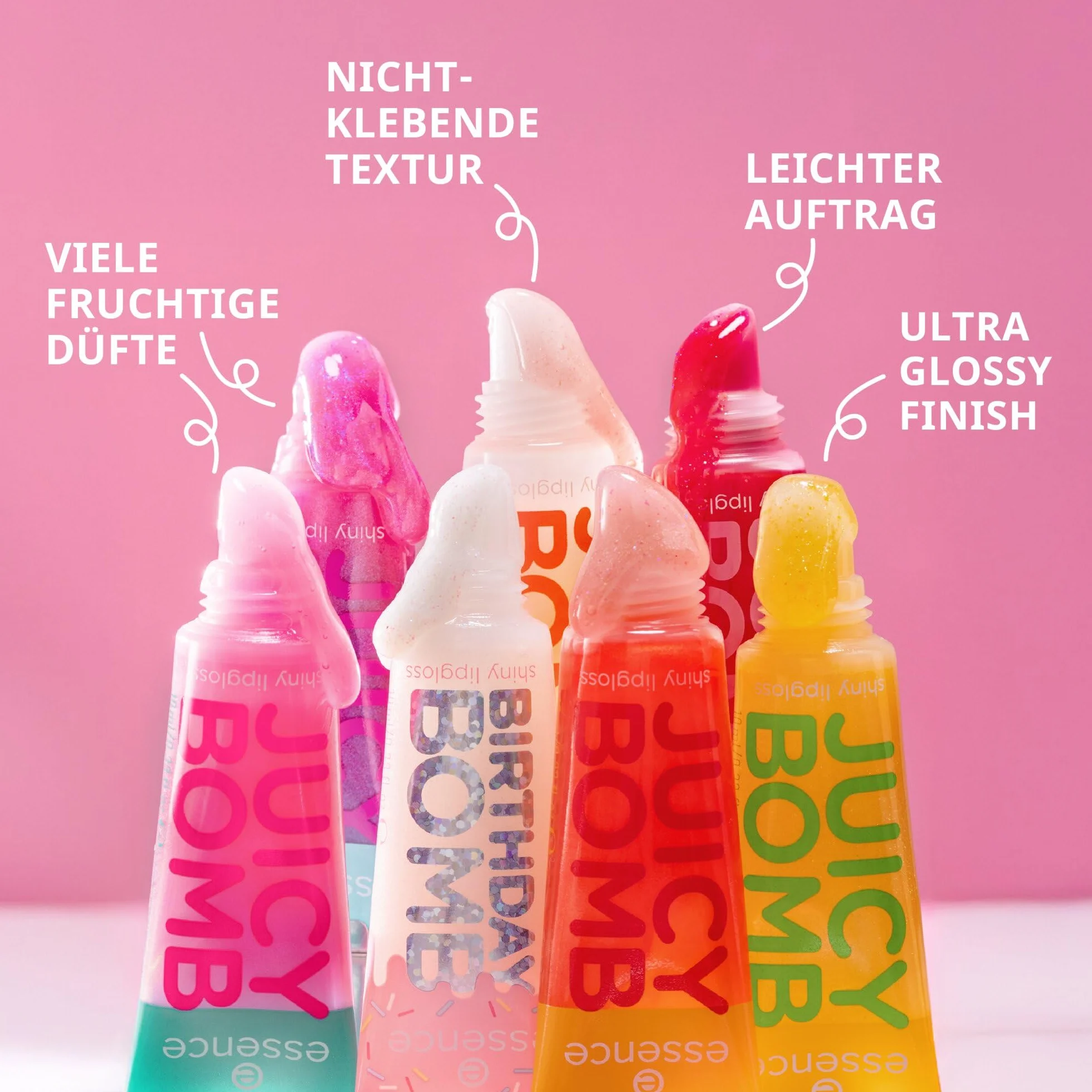 essence JUICY BOMB shiny lipgloss 104