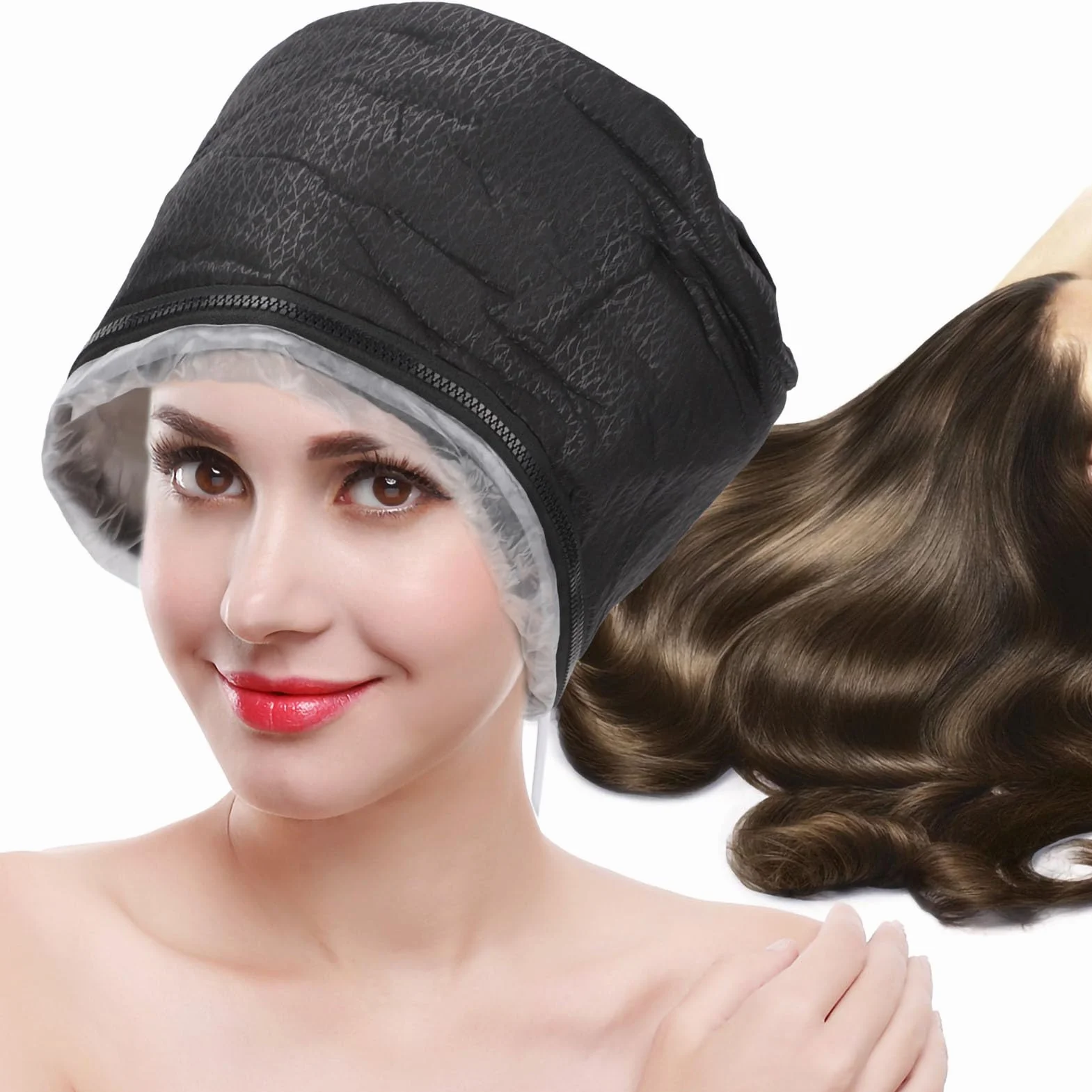 Czapka Termiczna Fryzjer, Elektryczna Czapka do Włosów Obróbka Termiczna Włosów Farbowanie Włosów Salon Czapka do Włosów Wtyczka UE 220 V