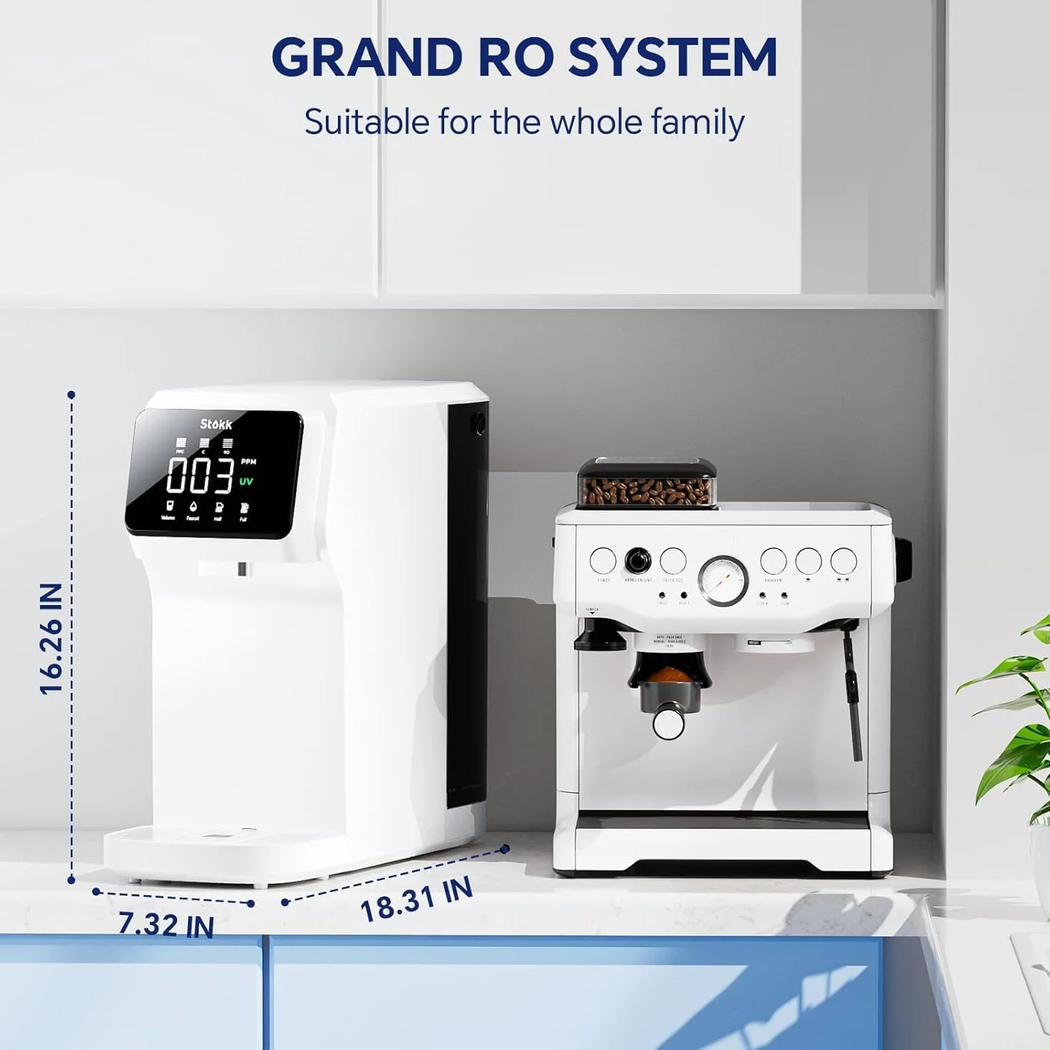 Stokk Blat filtra wody z odwróconą osmozą UV 6-stopniowy system filtracji RO oczyszczacz wody bez BPA