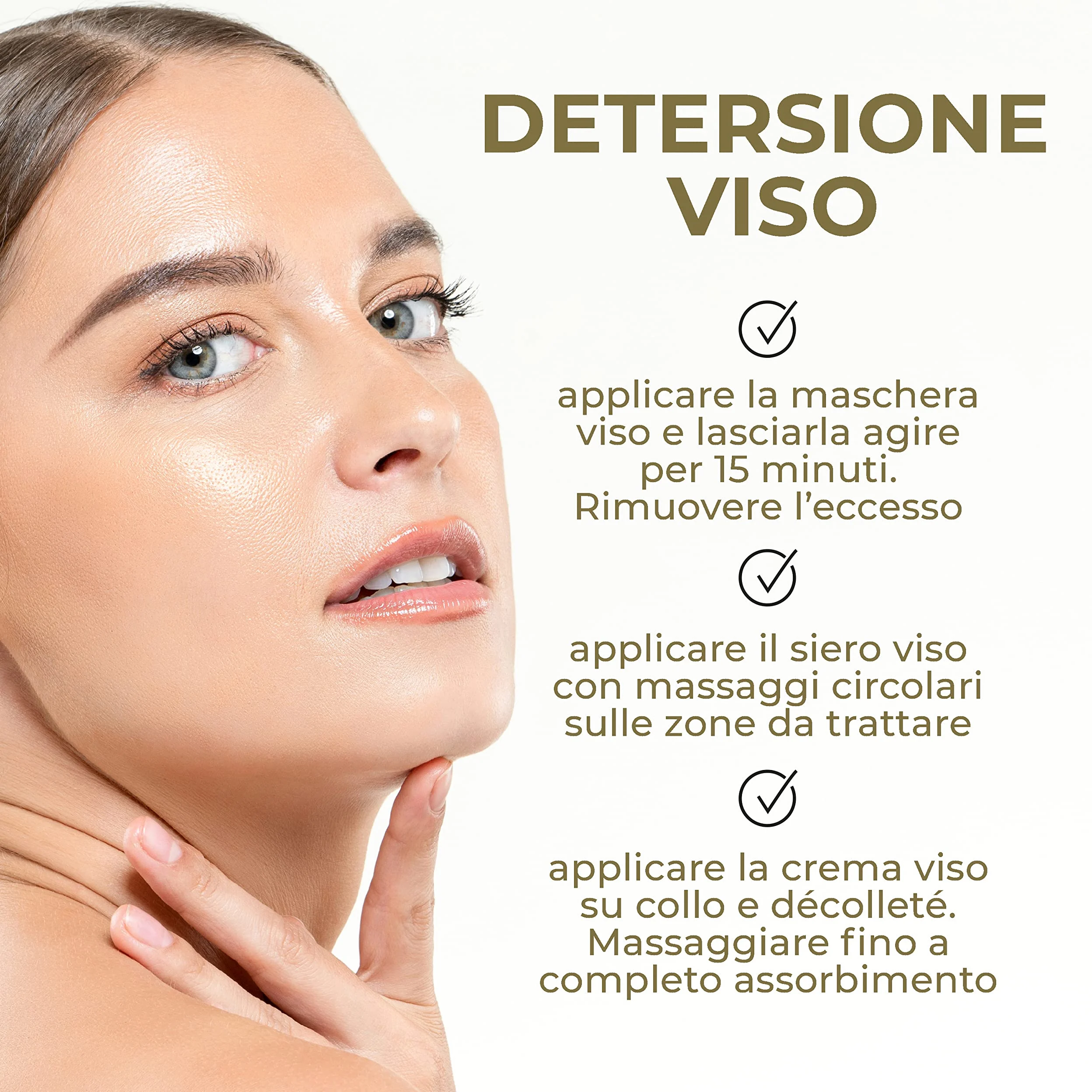 Serum do twarzy z ultra-mocnym kwasem hialuronowym I koloidalne złoto 20 Ppm Pure 100% Organic I Przeciwzmarszczkowy, przeciw plamom i przeciwstarzeniowy 30 ML Made In Italy