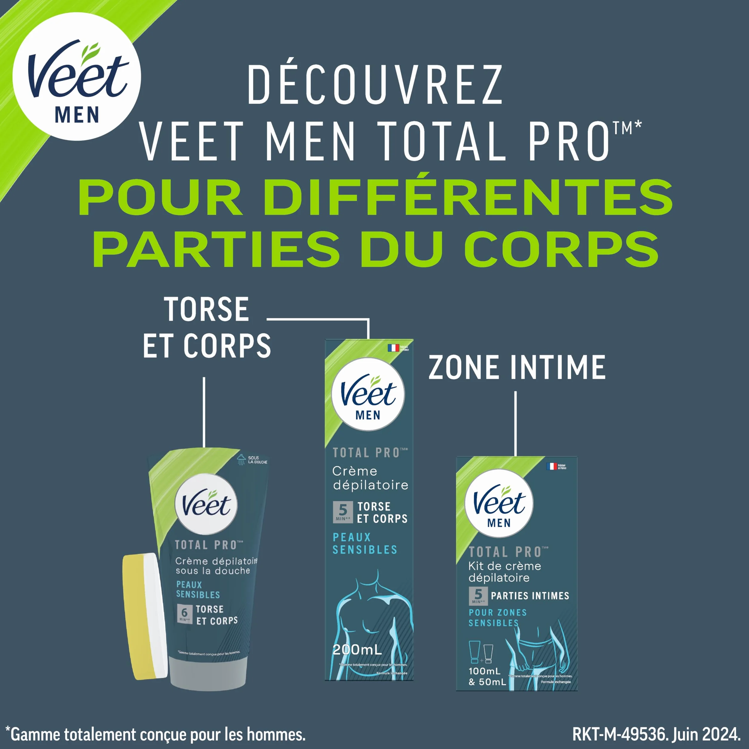 Veet Mężczyźni - Krem do depilacji dla mężczyzn - Skóra normalna - 200 ml