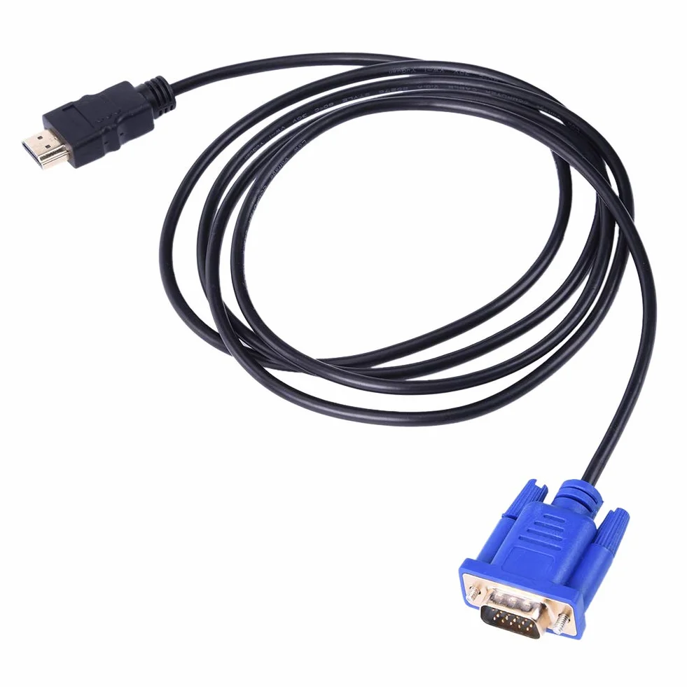 Konwerter kabla HDMI na VGA, 1080P HDTV HDMI na VGA męski 15-pinowy adapter kabel do PC TV 10 m
