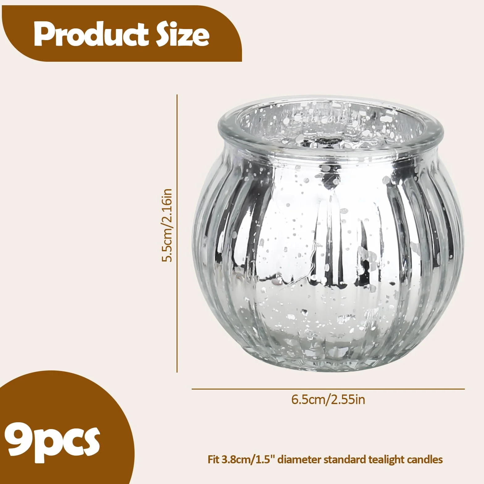 Zestaw świeczników tealight 9 sztuk dekoracja stołu z latarnią