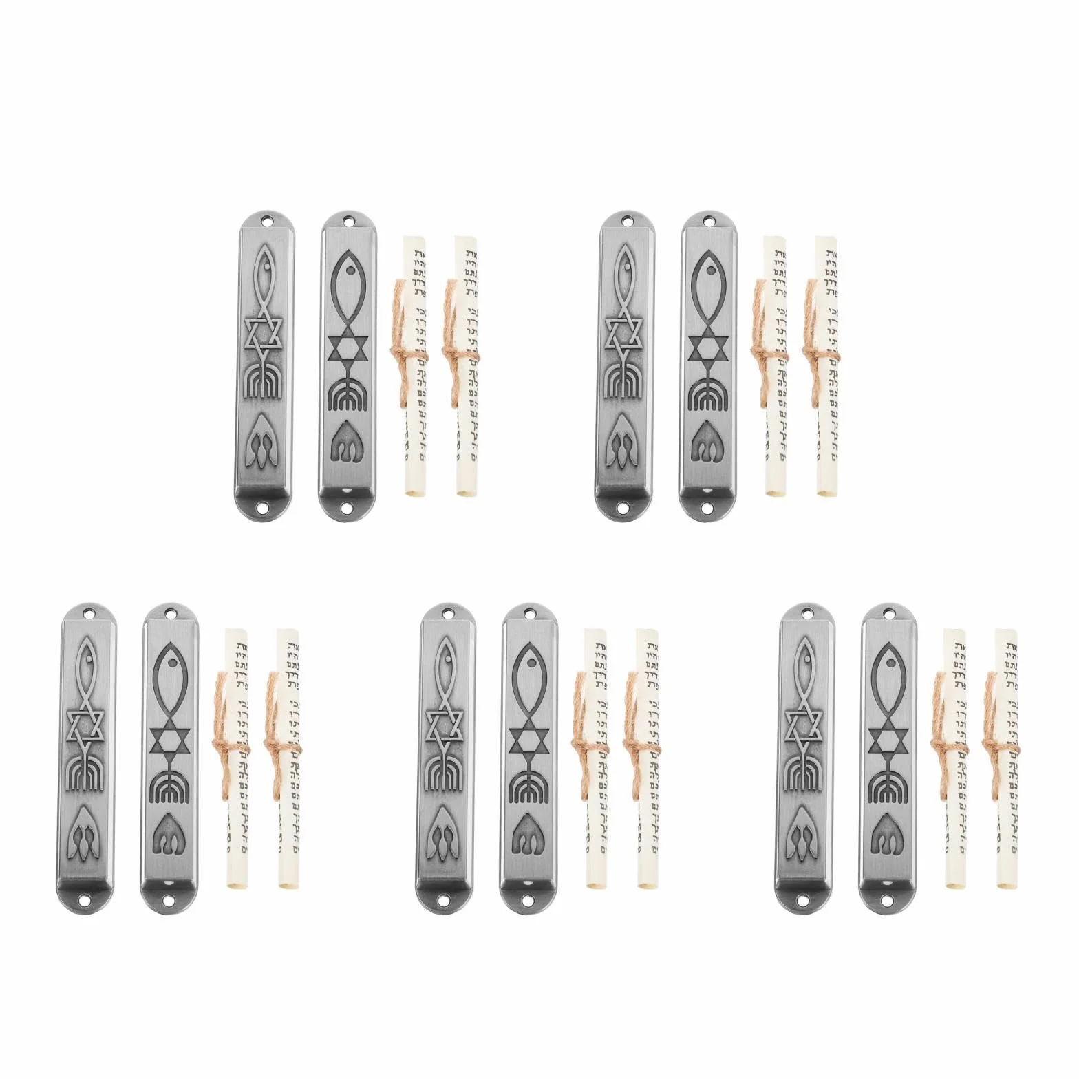 Amosfun Mezuzah Metalowa Dekoracyjna 10 Sztuk Judaica