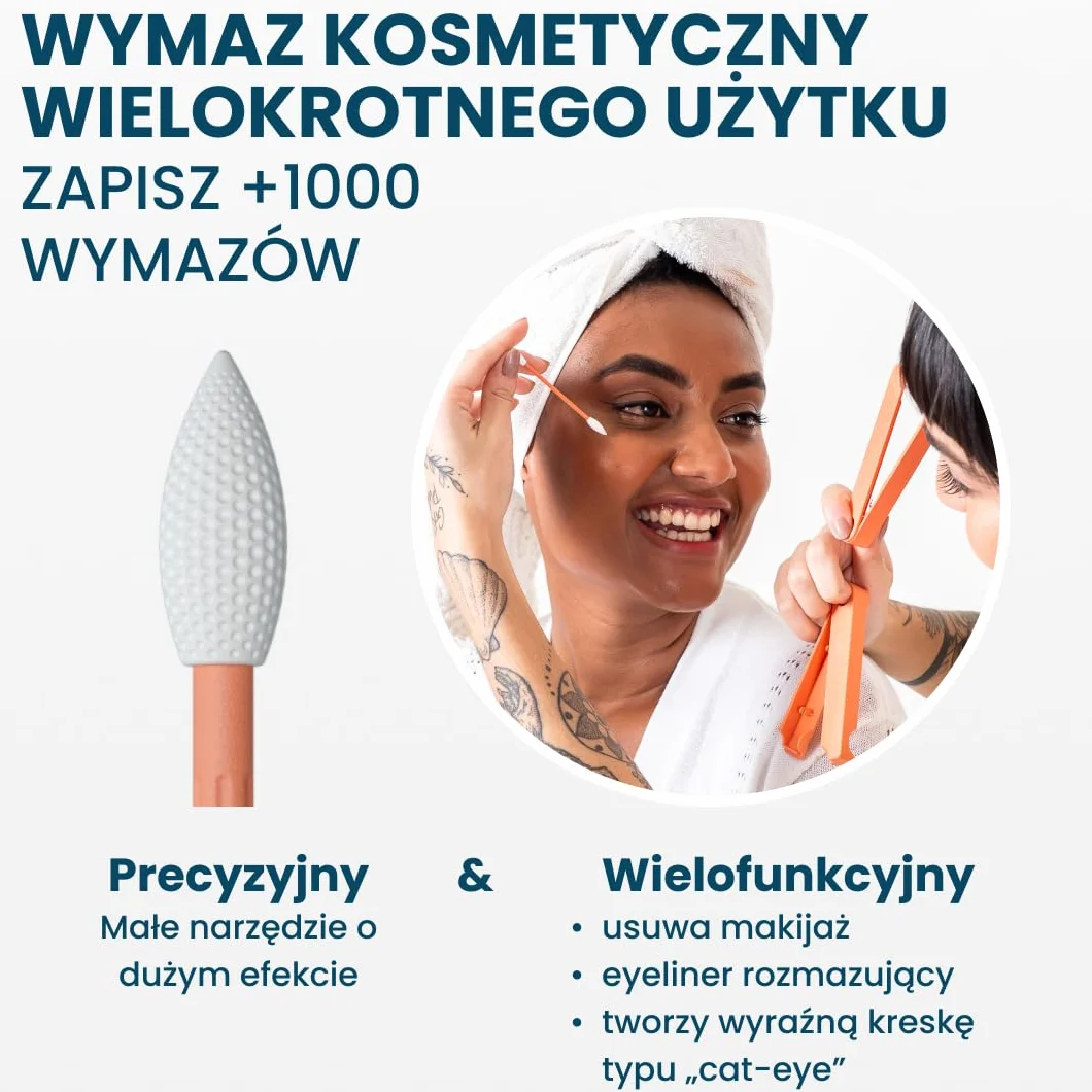 LastSwab Waciki wielokrotnego użytku do delikatnych i przyjaznych dla środowiska zabiegów pielęgnacyjnych - Trwała alternatywa dla jednorazowych Q Tips - zero odpadów i łatwa do czyszczenia