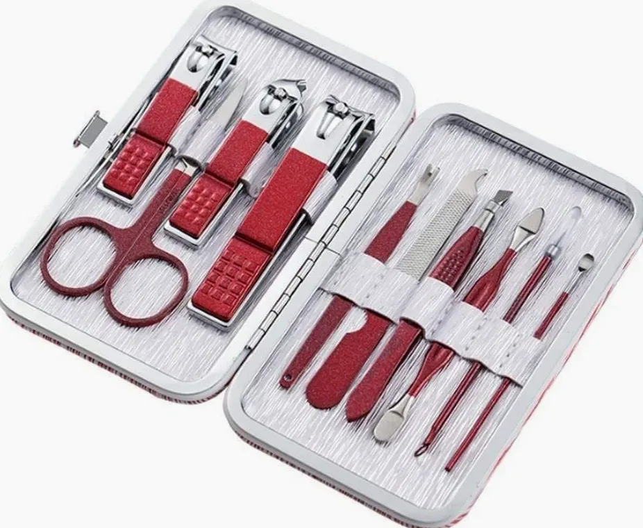 Zestaw do pedicure do manicure Profesjonalny zestaw do pielęgnacji stóp Profesjonalny 10 szt. Zestaw do manicure Pedicure Nożyczki Pęseta Obcinacz do brwi Obcinacz do paznokci Zestawy narzędzi do pi