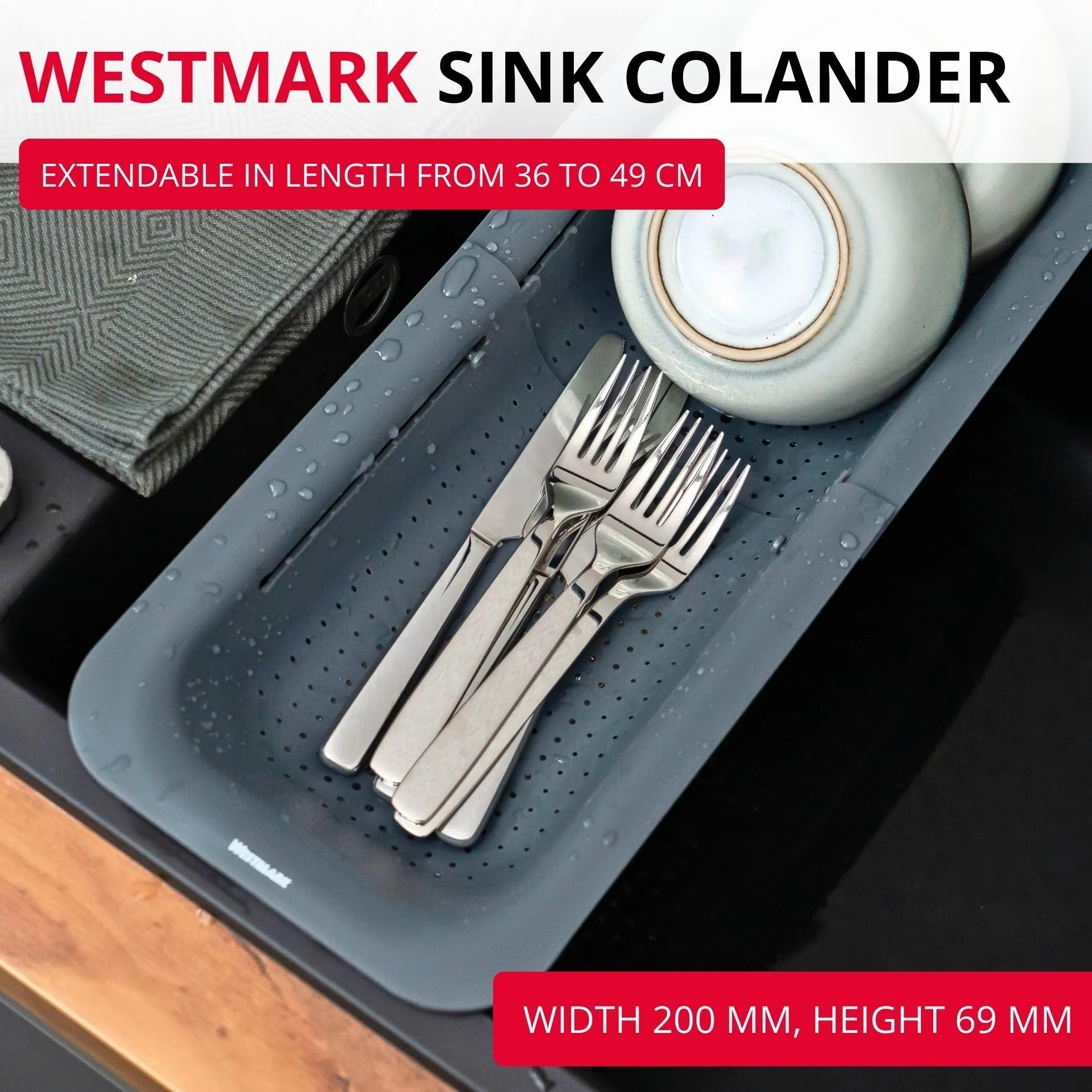 Westmark Durszlak do zlewu Wysuwany 36-49 cm