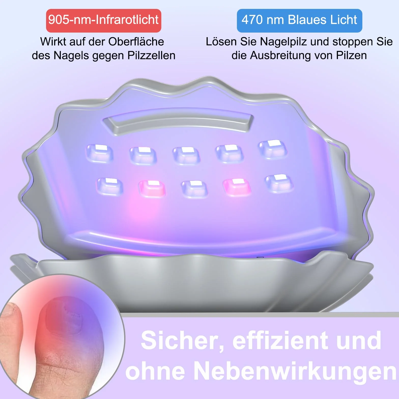 nagelpilz lasergerät - Urządzenie laserowe do leczenia grzybicy paznokci, ulepszenie w stosunku do urządzenia laserowego do leczenia grzybicy paznokci