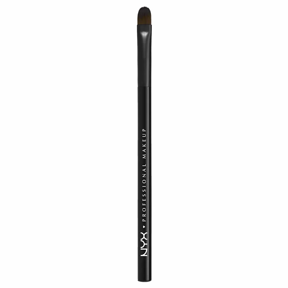 NYX Professional Makeup Pro Brush Flat Detail 14 – pędzelek do cieni do powiek, kompaktowa szczotka, płaski pędzel do makijażu do blendowania