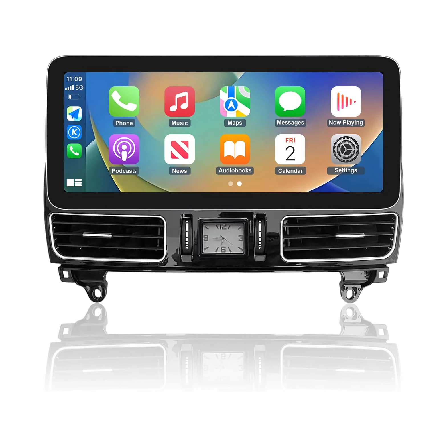Road Top Ekran CarPlay, 12,3-calowe radio samochodowe stereo dla Mercedes Benz ML GL W166 X166 2012-2015 rok, radio samochodowe z wąską ramką dla CarPlay/Android Auto