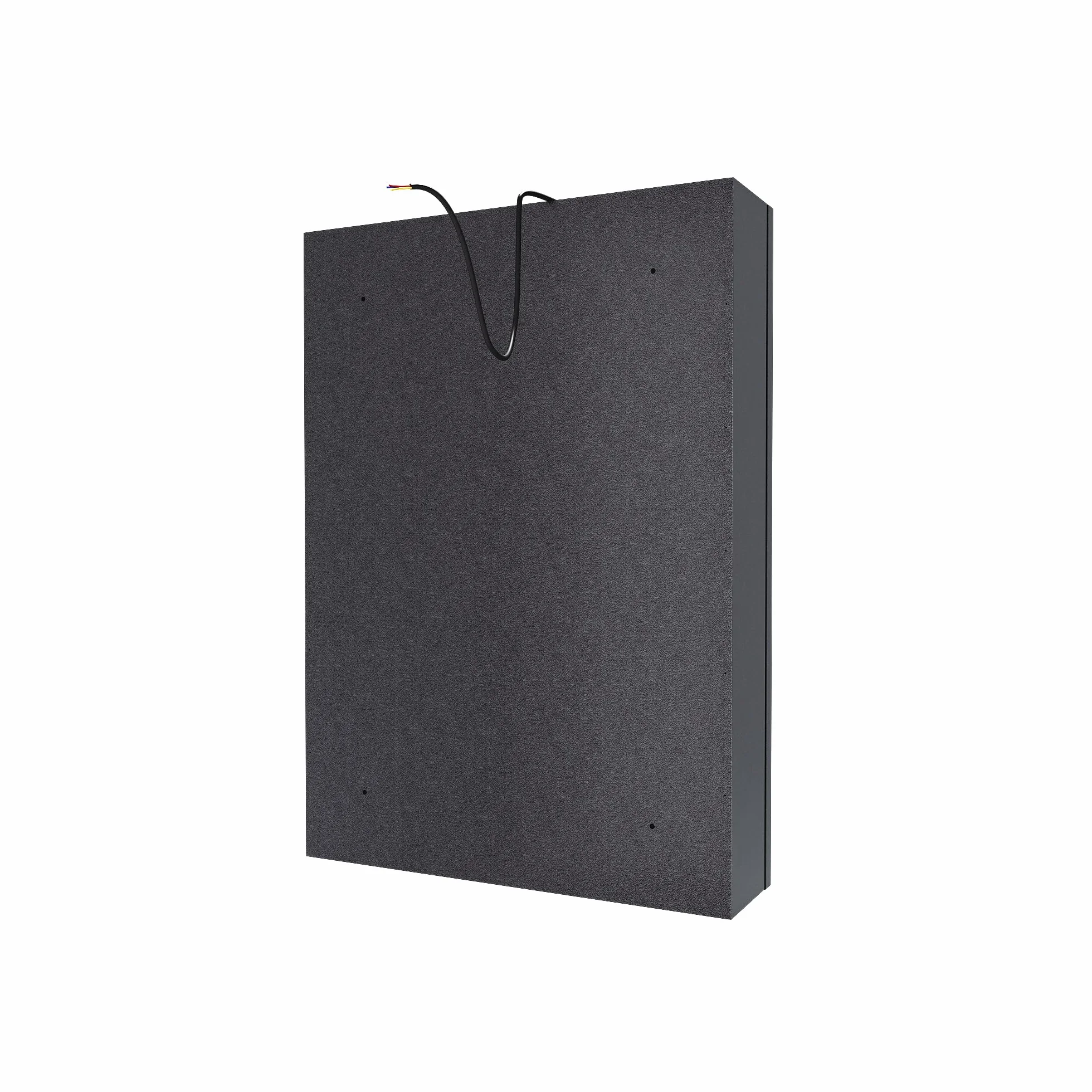 SONNI Szafka z lustrem LED z organizerem na kosmetyki, 50 x 70 cm, gniazdko elektryczne i 3-krotne powiększenie, 3 kolory światła, możliwość przyciemniania – ciemnoszara