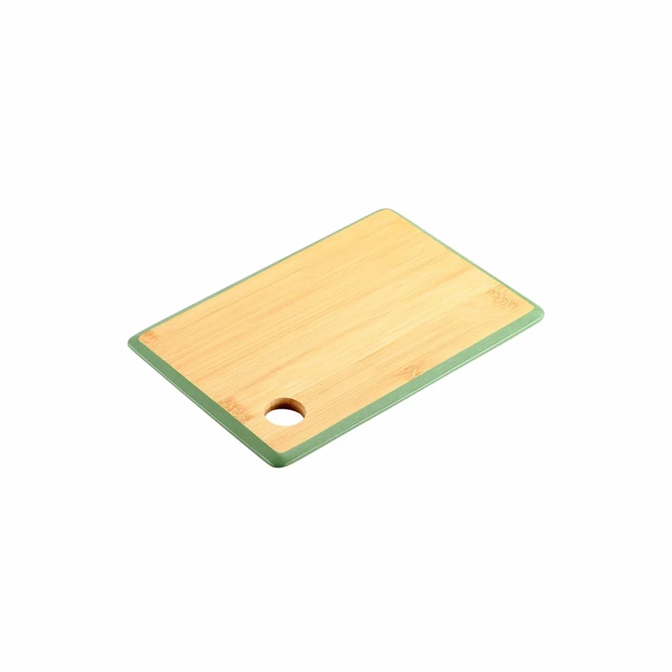 KESPER | deska do krojenia, materiał: bambus, wymiary: 23 x 15 x 1 cm, kolor: brązowy, zielony | 58261