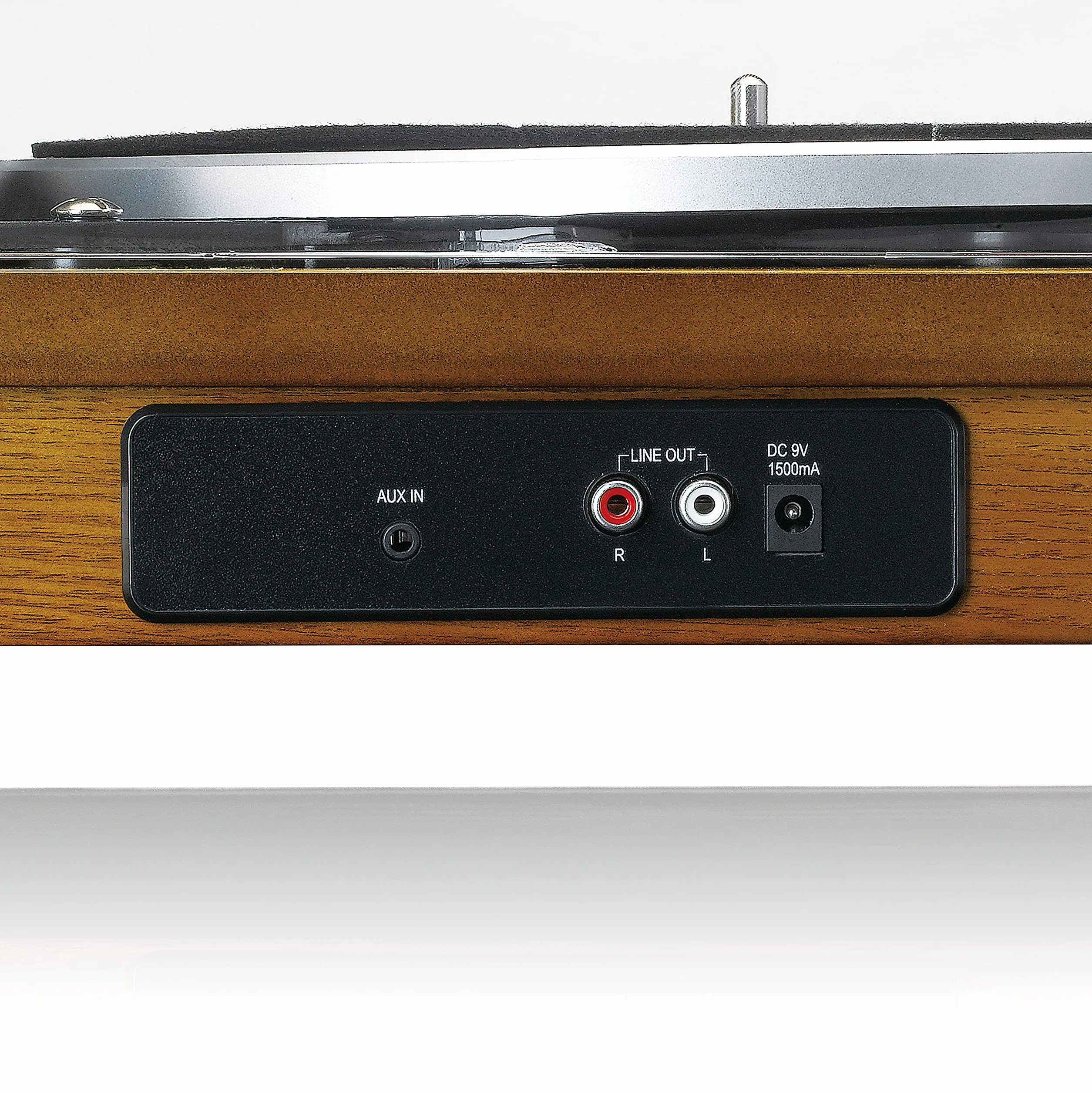 Gramofon Lenco LS-55 ze zintegrowanymi głośnikami - Odbiór Bluetooth - Bezpośrednie kodowanie MP3 na nośnik pamięci - 2 x 5 W RMS - Wejście USB - AUX - Brązowy