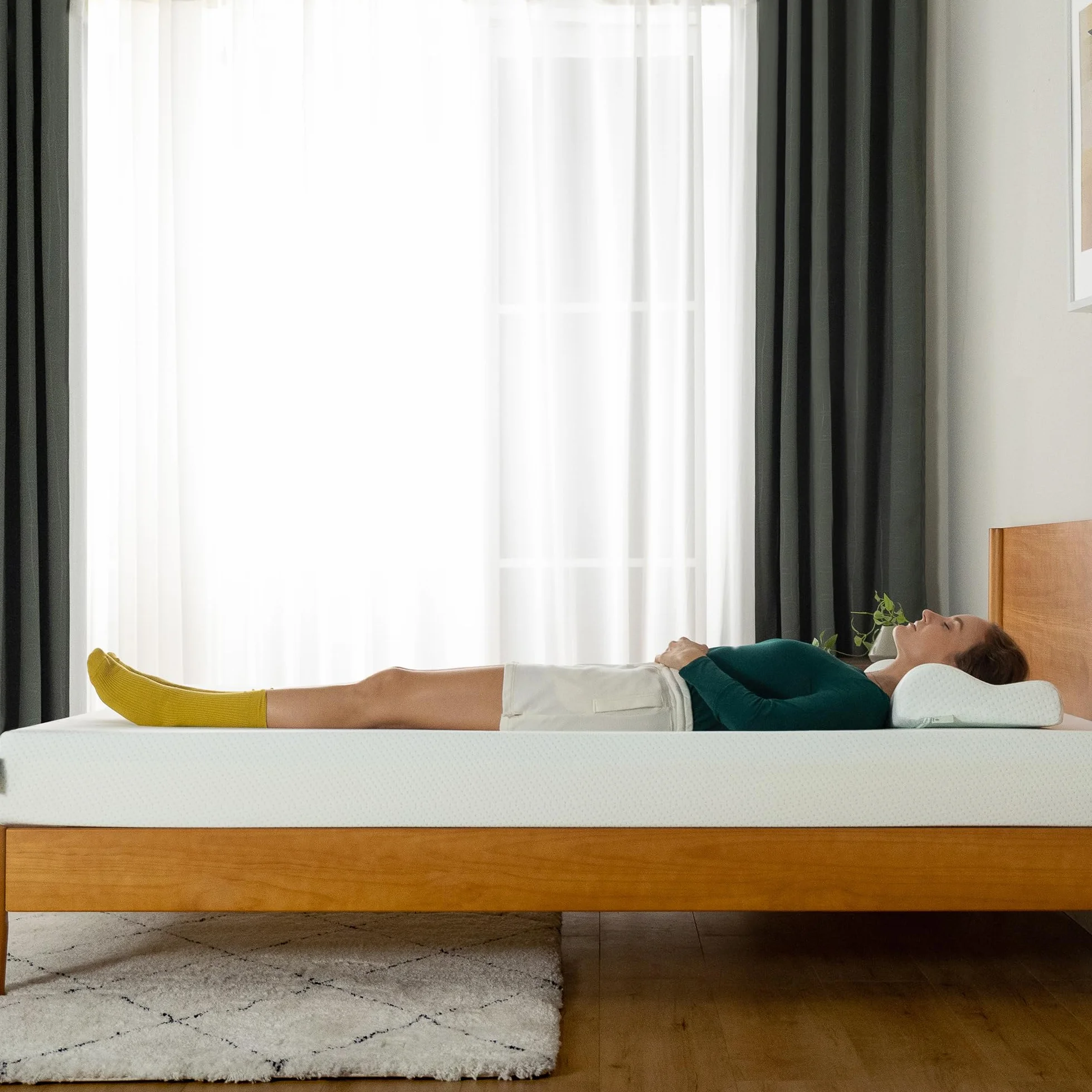Zinus Memory Foam Mattress, biały, 90 x 190 cm
