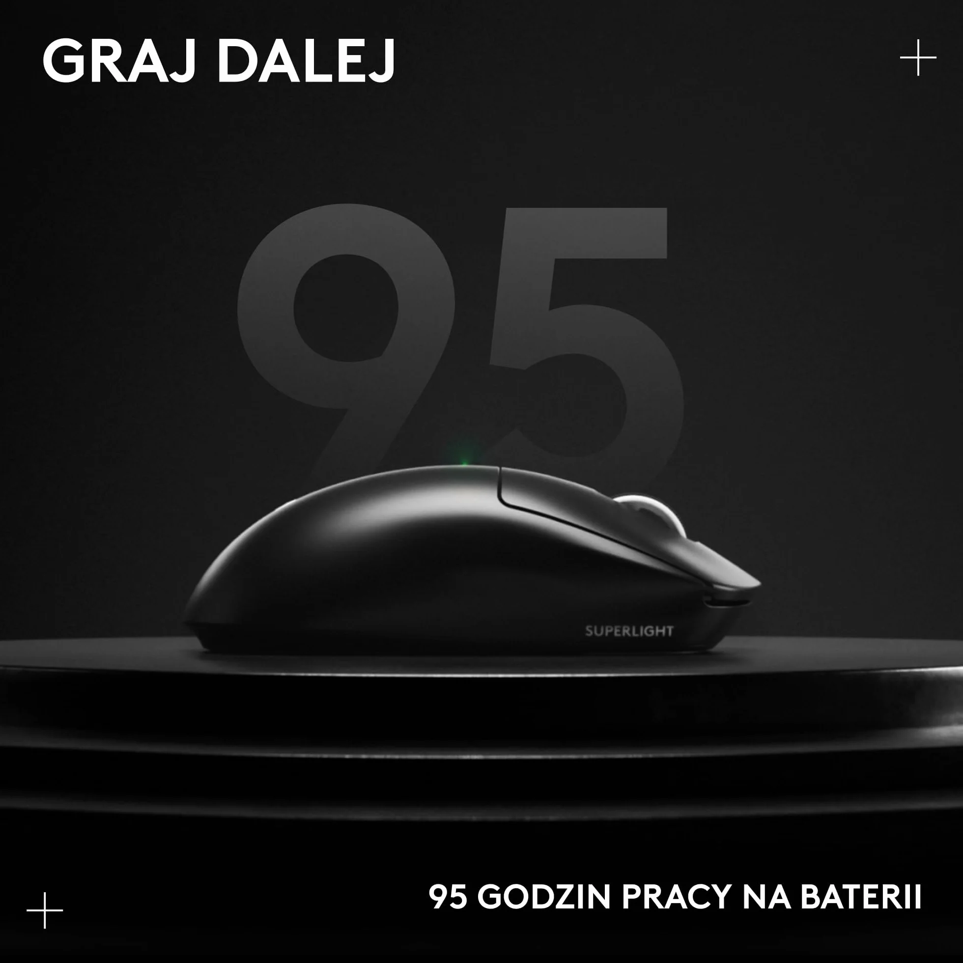 Logitech G PRO X SUPERLIGHT 2, bezprzewodowa mysz do gier, Pro-Grade mysz waga 60 g, Östeuropa Version,5 programowalnymi przyciskami, 44 tys. DPI,częstotliwość raportowania 8 kHz,USB-C, PC/Mac, Czarny