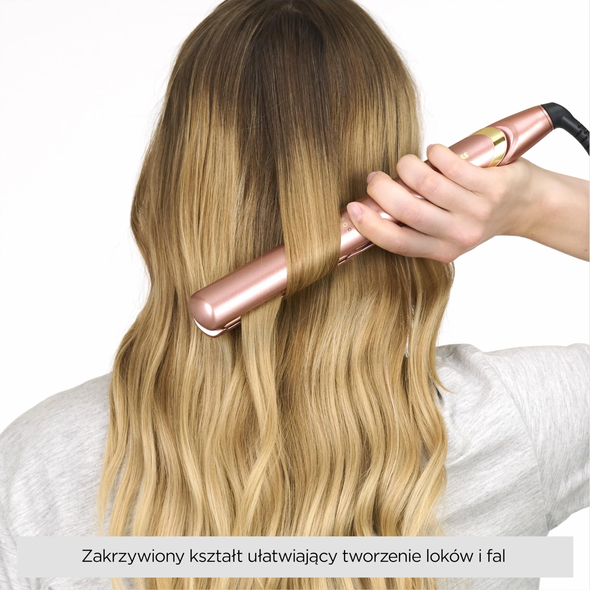 Prostownica BaByliss Rose Gold - ceramiczne płytki do gładkiej stylizacji, wielonapięciowa, do stosowania na całym świecie, ultraszybkie nagrzewanie w 15s., 3 ustawienia temperatury do 235°C, 2598PE