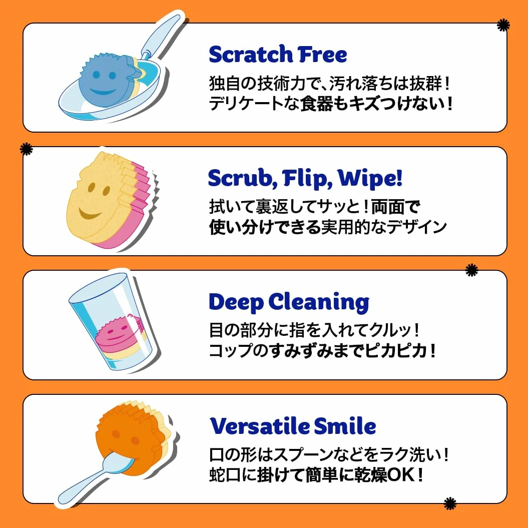 Scrub Daddy SMM3 Gąbka do Naczyń, 3 sztuki