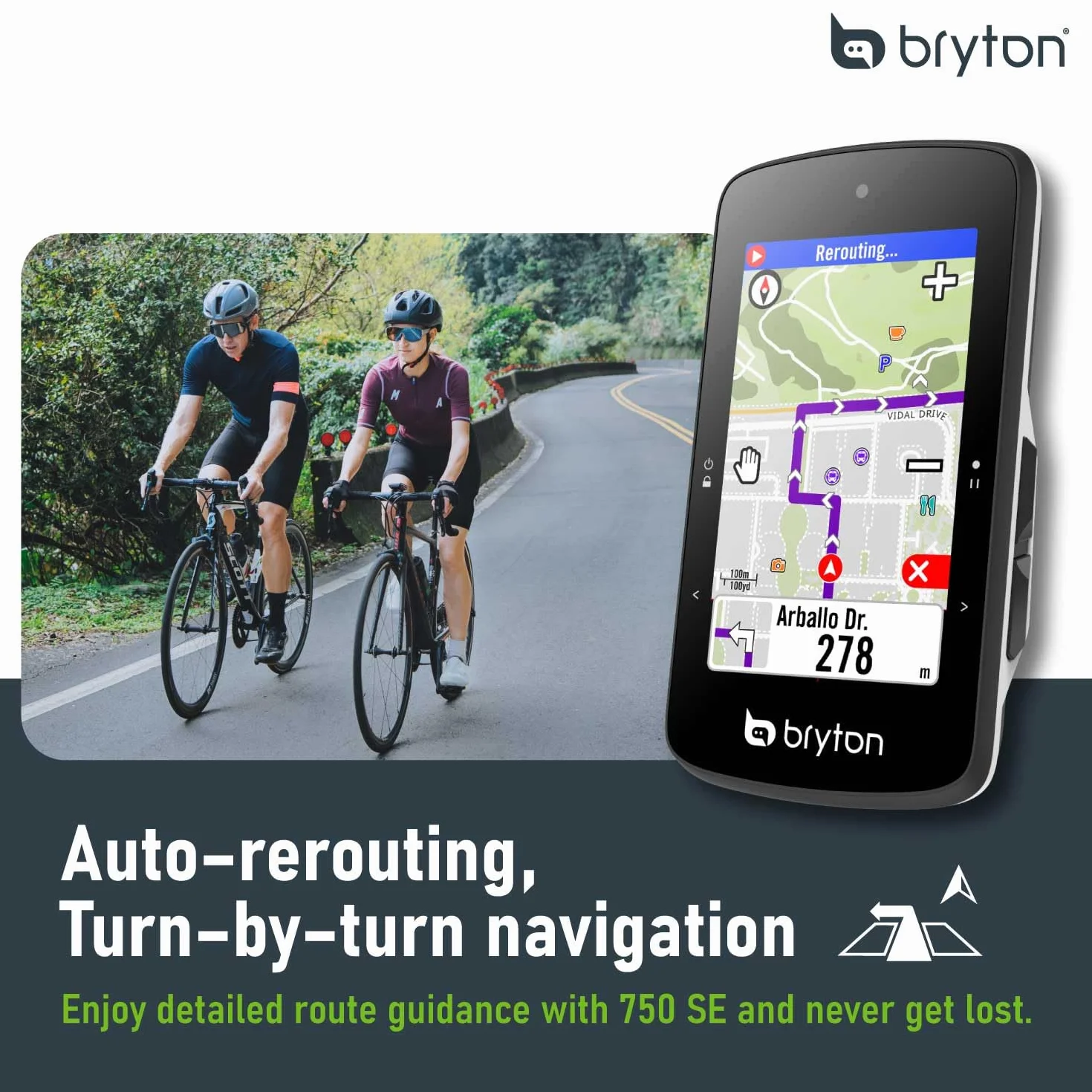 Bryton Unisex-Dorosły Rider BRYTON.R750SE Komputer Rowerowy, Czarny, Unica