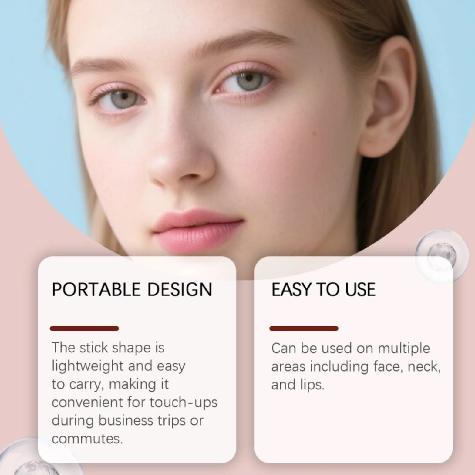 Pink Collagen Volume Multi Balm Stick, Nawilżający podkład do makijażu twarzy i podkładu, nielepki nawilżający Rapinde absorpcja do ust, oczu i szyi przeciwzmarszczkowy i nawilżający, ujędrnia
