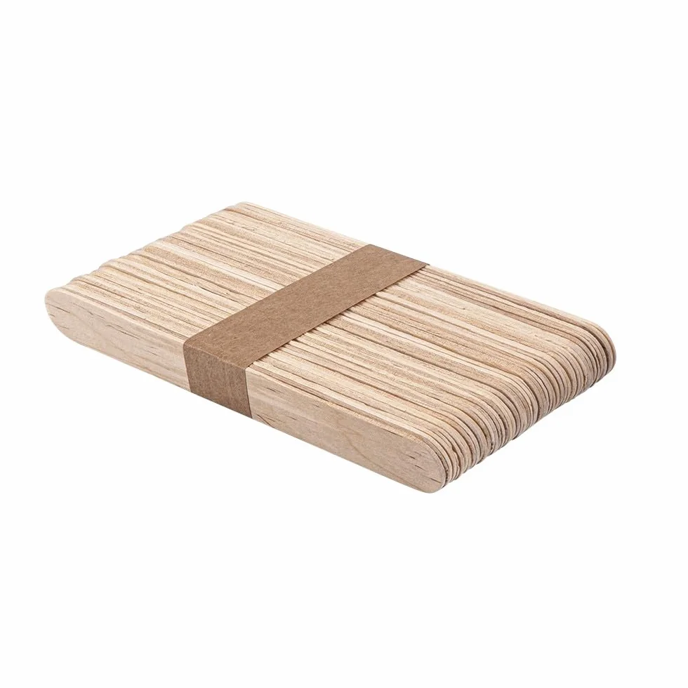 Ideen mit Herz | bardzo szerokie pałeczki drewniane | drewniane szpatułki | szerokie łodygi z drewna | szpatułka do drewna | długość 15 cm | szerokość 1,7 cm | idealna do majsterkowania, woskowania