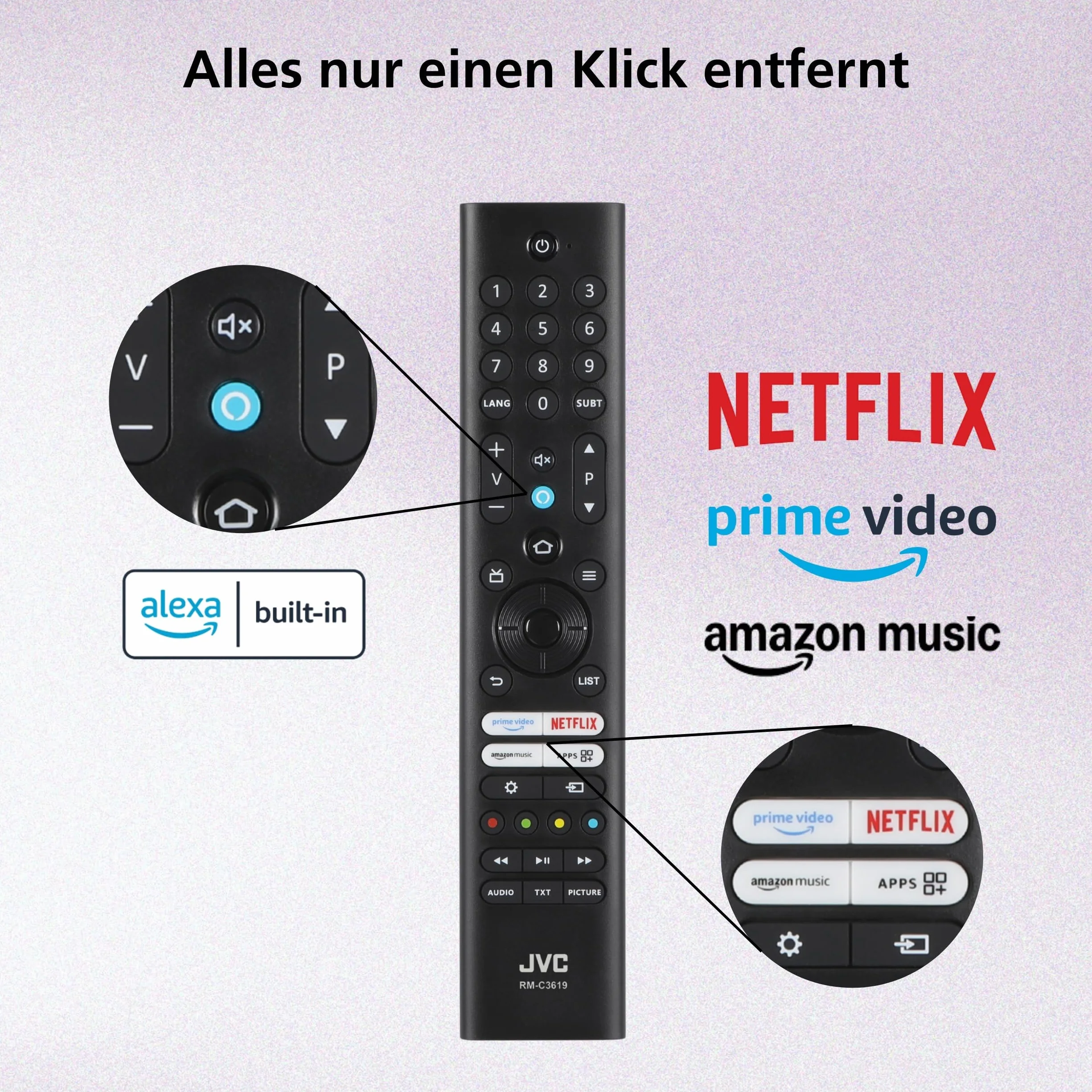 JVC Fire TV LT-24VRH3555 (2026) Fire TV, HD, Smart TV, HDR, sterowanie głosowe Alexa i potrójny tuner LED