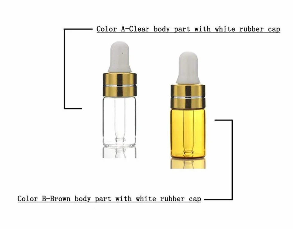 Upstore 12 butelek z zakraplaczem, szklane, 3 ml, do olejków eterycznych, kosmetyków, zakraplacza do oczu, aromaterapii, perfum, próbek ataru