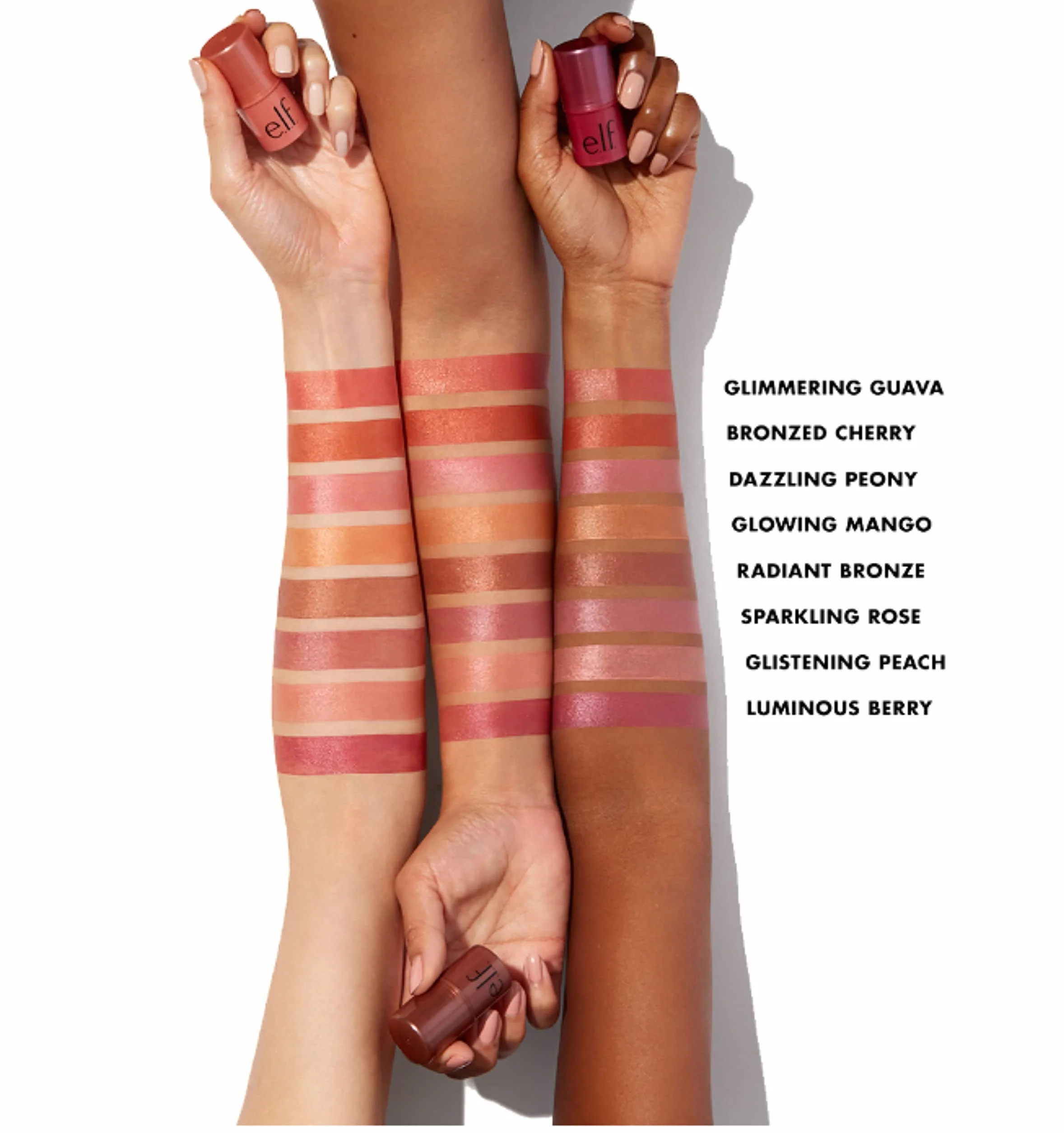 e.l.f. Monochromatic Multi Stick, Luxuriously Creamy & Blendable Colour, For Eyes, Lips & Cheeks, połyskująca guawa, 5 g