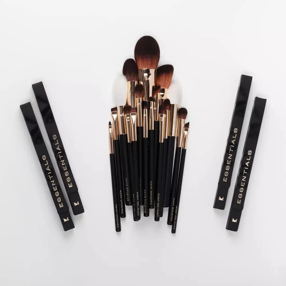 MB-18 Skośny pędzel do brwi i eyelinera Many Beauty – profesjonalny pędzelek z włosia syntetycznego, precyzyjny aplikator do makijażu oczu, idealny do żelowych eyelinerów, pomad i cieni