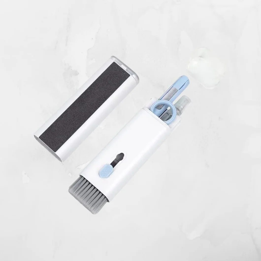 Zestaw do czyszczenia elektroniki 7 w 1 (niebieski) z dużą szczotką do klawiatury, wyświetlaczy, telefonu komórkowego, słuchawek, smartfonów Airpods Earbuds