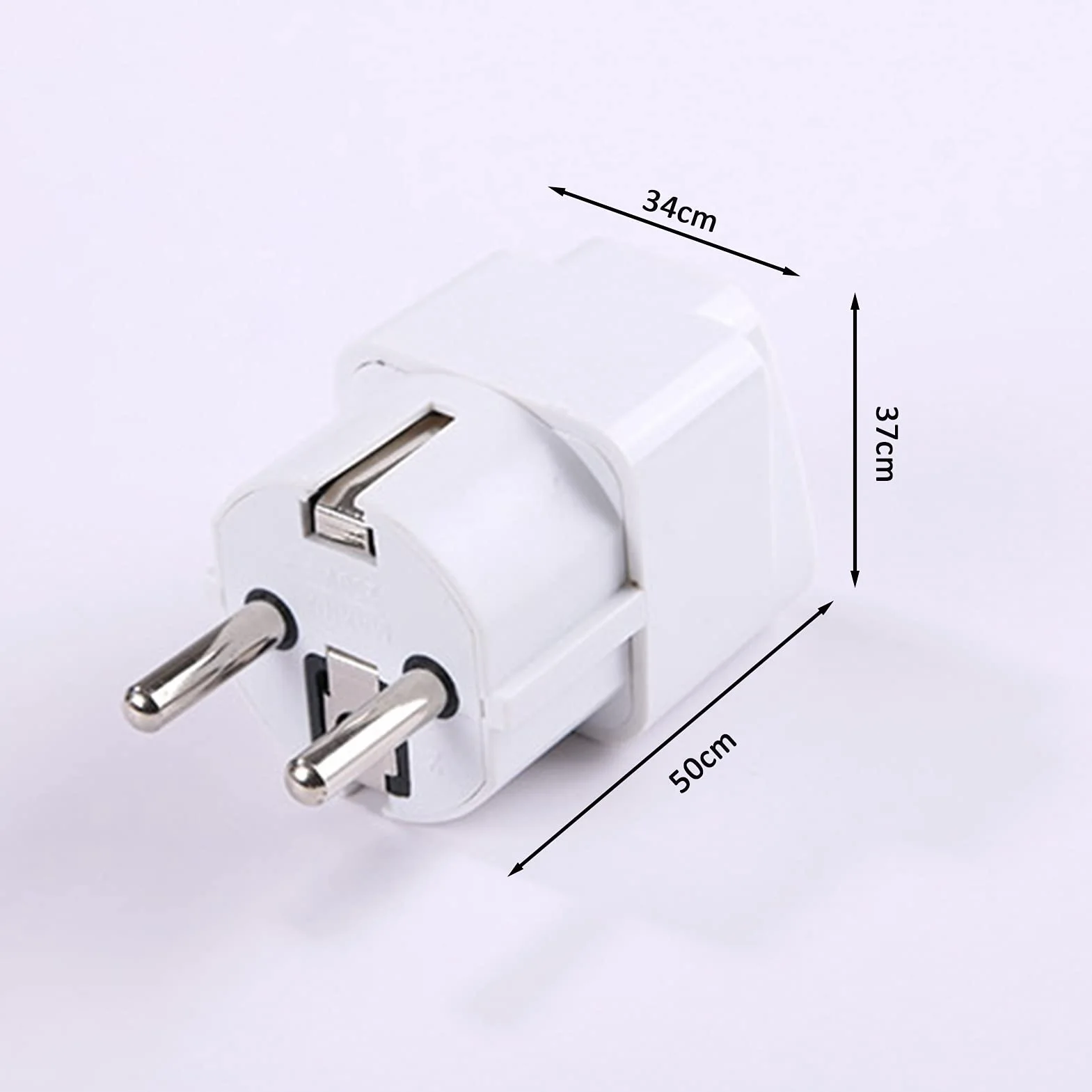BOROCOus to EU adapter wtyczka, uniwersalny adapter AC 250 V 10 A prąd UE, konwersja europejska wtyczka sieciowa UK na UE (biała)