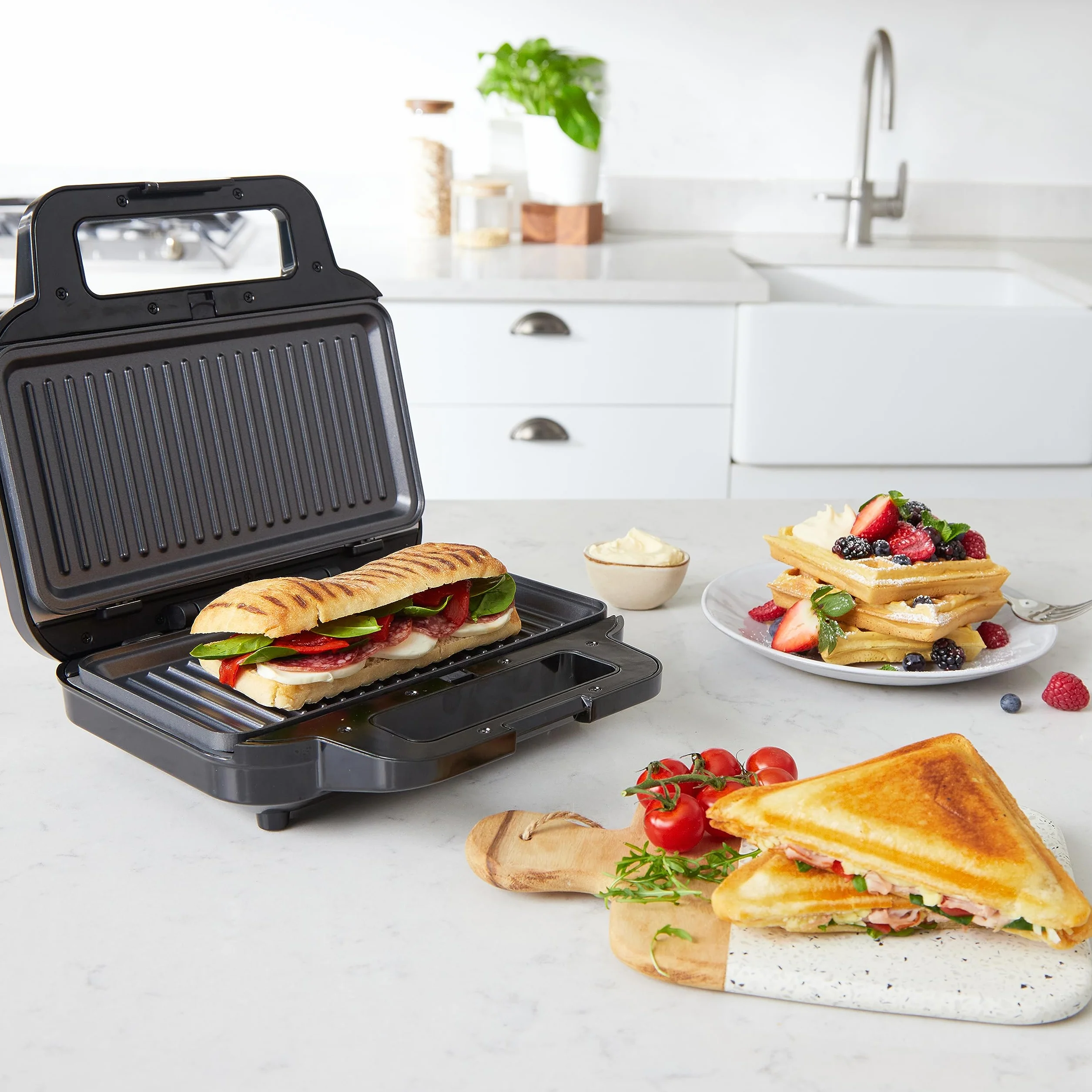 Breville Opiekacz do Kanapek, Czarny, 3 w 1