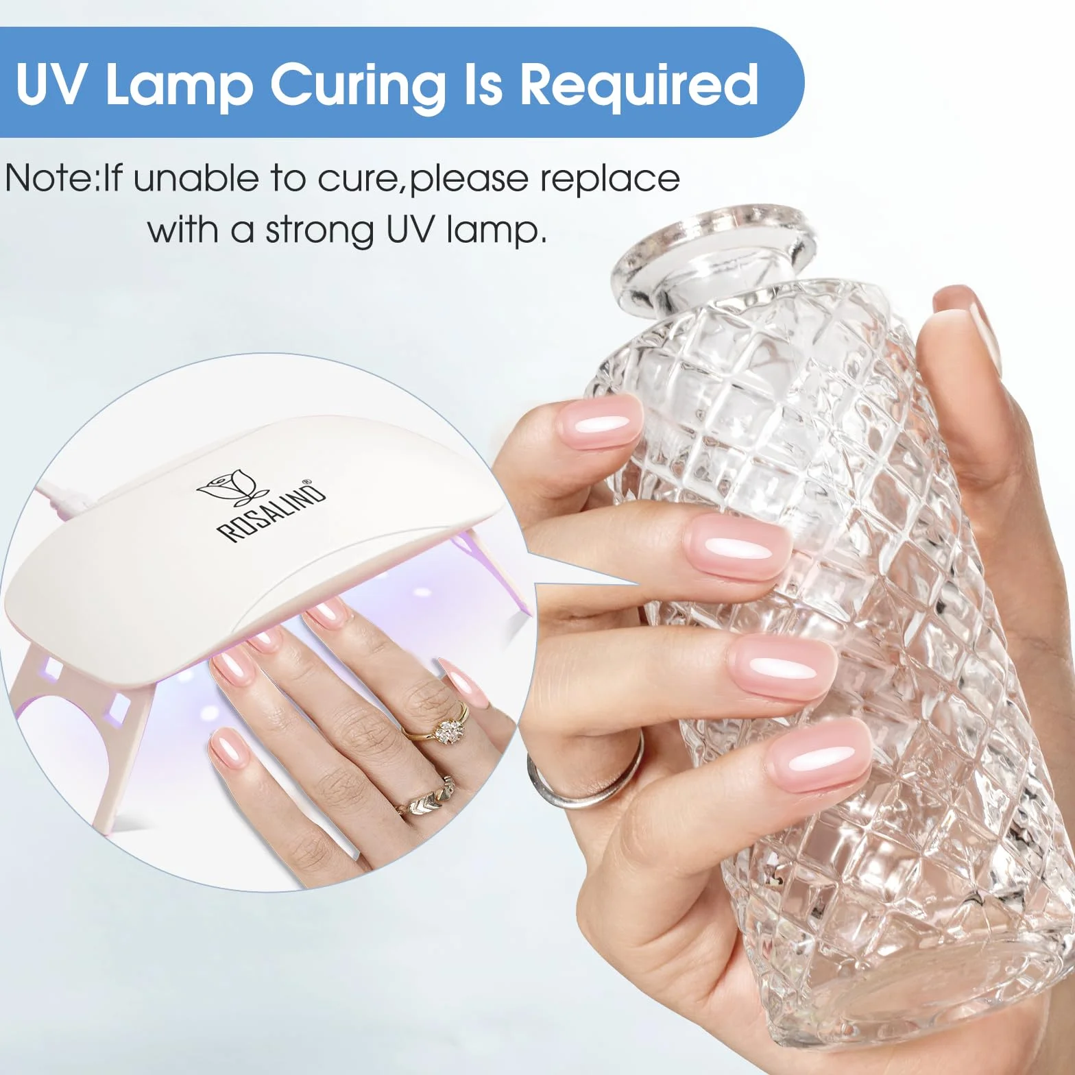 ROSALIND Żel budujący do paznokci żelowych, 11 ml Builder Nail Gel do lakierów UV do wzmocnienia paznokci, UV LED, żel budujący paznokcie Nail Art Manicure