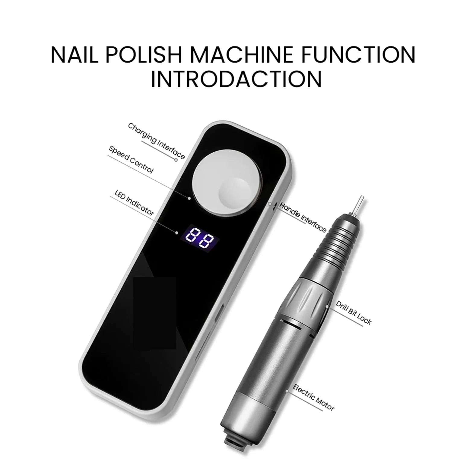 35000 obr./min elektryczna wiertarka do paznokci z zestawem noży Manicur Machin Manicure frezarka Salon sprzęt ,Niskie wibracje(PINK)