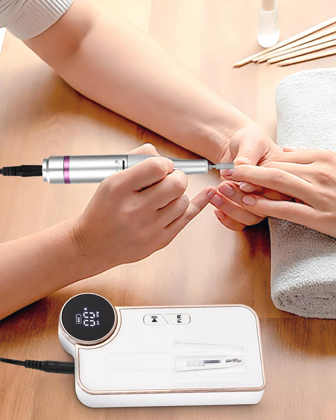 Elektryczne Pilniki do paznokci, profesjonalna wiertarka, 35000 obr/min, regulowana prędkość, manicure, frezarka zelowa, przenośny, do studia, salonu