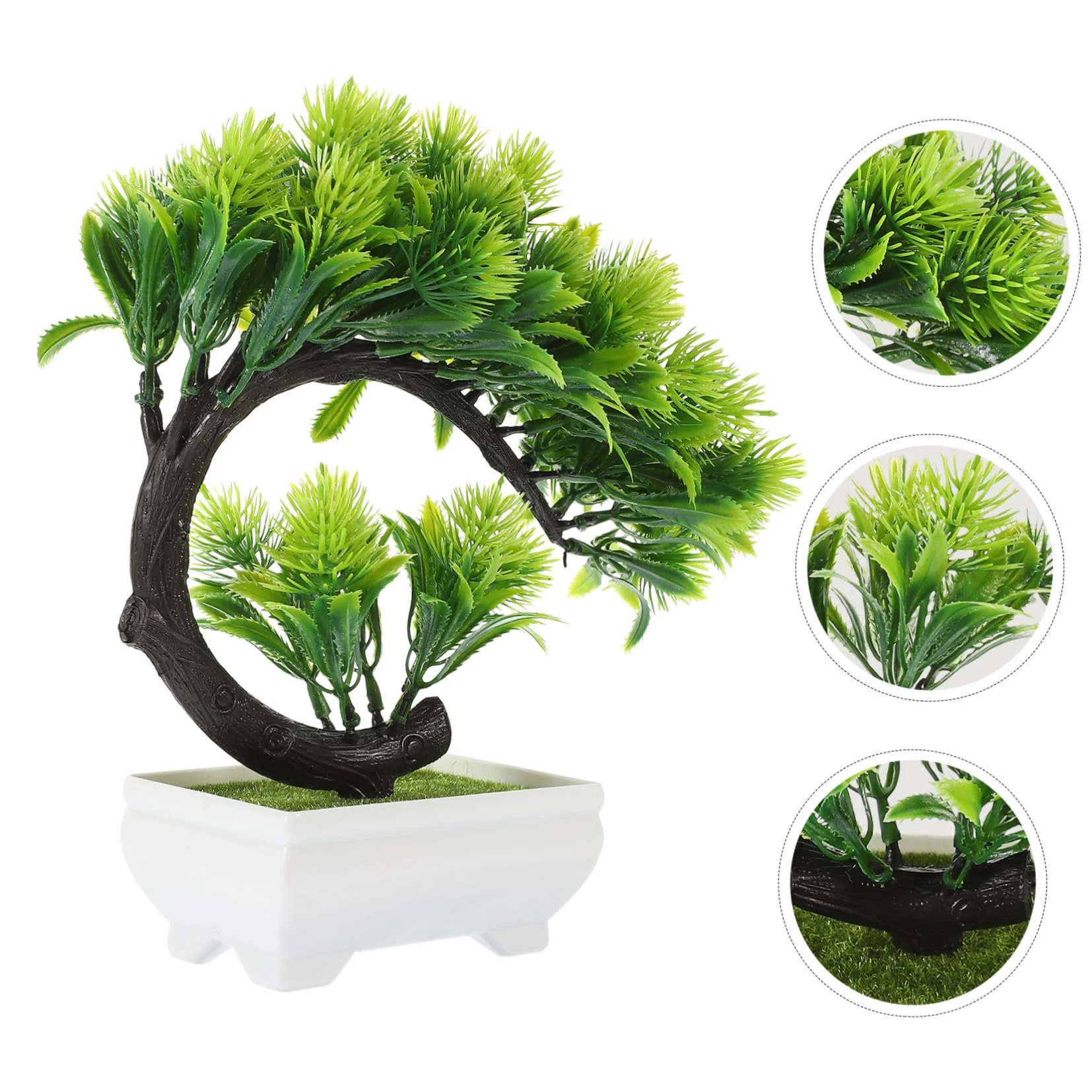 Amosfun Elegancka Sztuczna Roślina Bonsai Plastik Dekoracja Doniczkowa