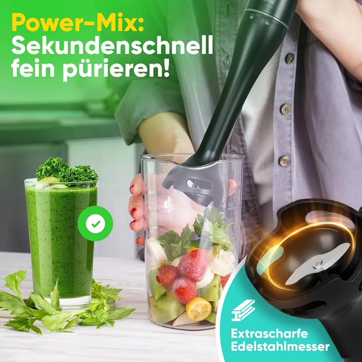 Bomann SM 6081 CB blender ręczny 350 W nóż ze stali nierdzewnej bez BPA