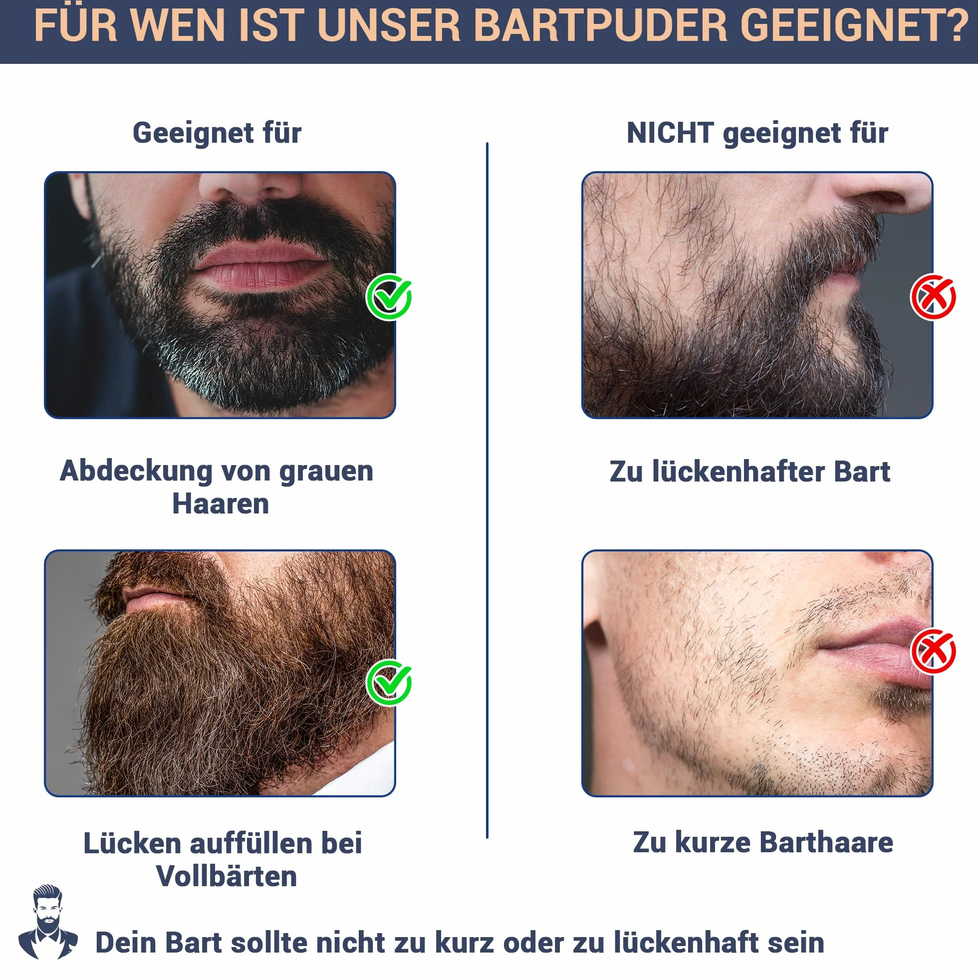 Take Hair barwnik do brody, 100% wodoodporny, puder do brody, 4 g dla pełniejszej brody, barwnik do brody, szara pokrywa, zagęszczacz do brody, zagęszczacz do brody, średni brąz)