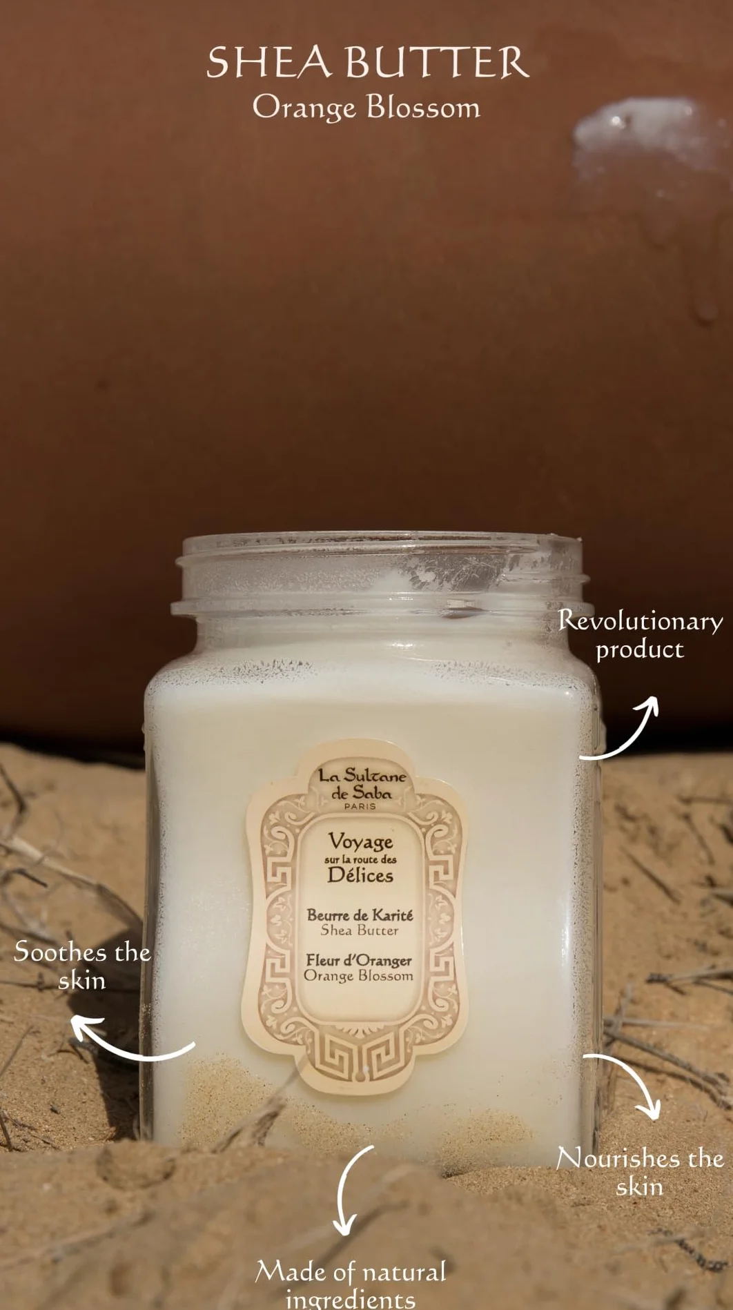 La Sultane de Saba - Masło shea z kwiatem pomarańczy, 300gr - Podróż na szlaku rozkoszy