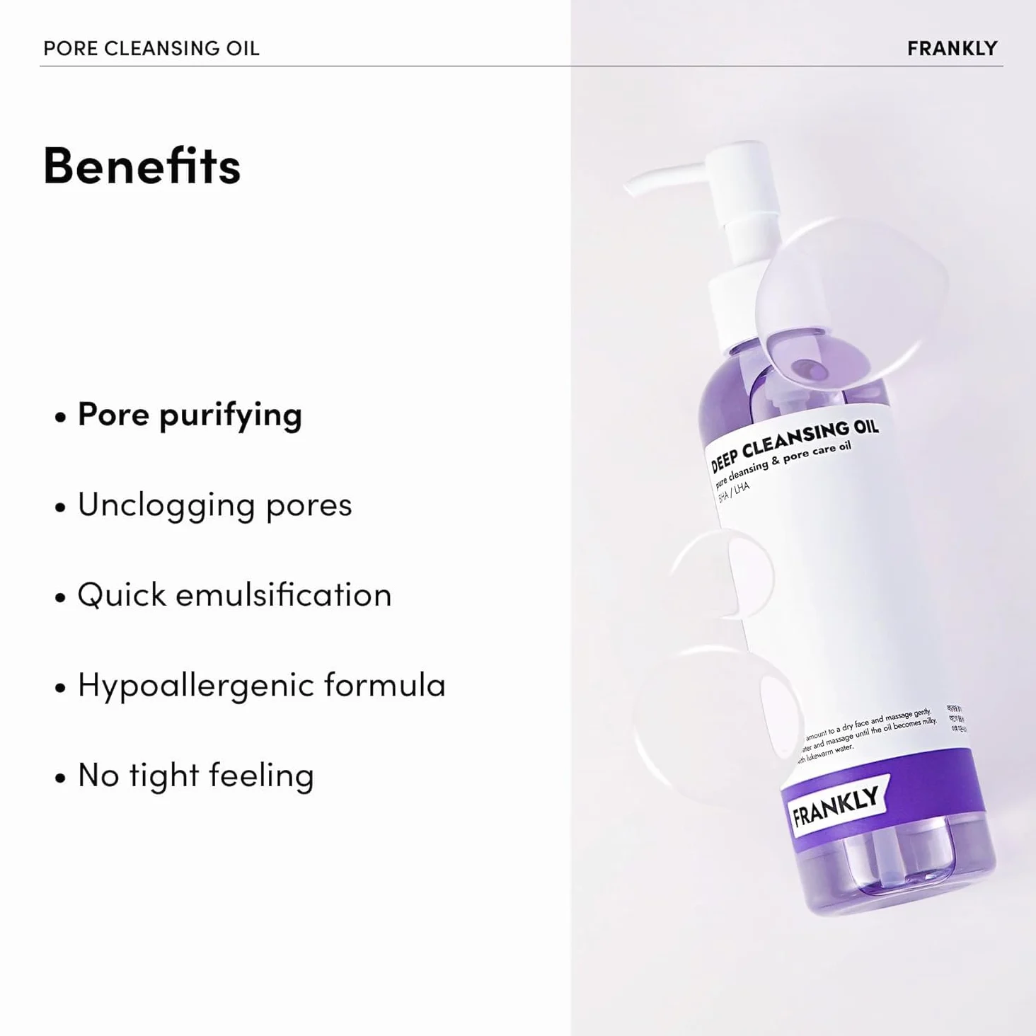 FRANKLY Deep Cleansing Oil 200 ml - złuszczający olejek do demakijażu