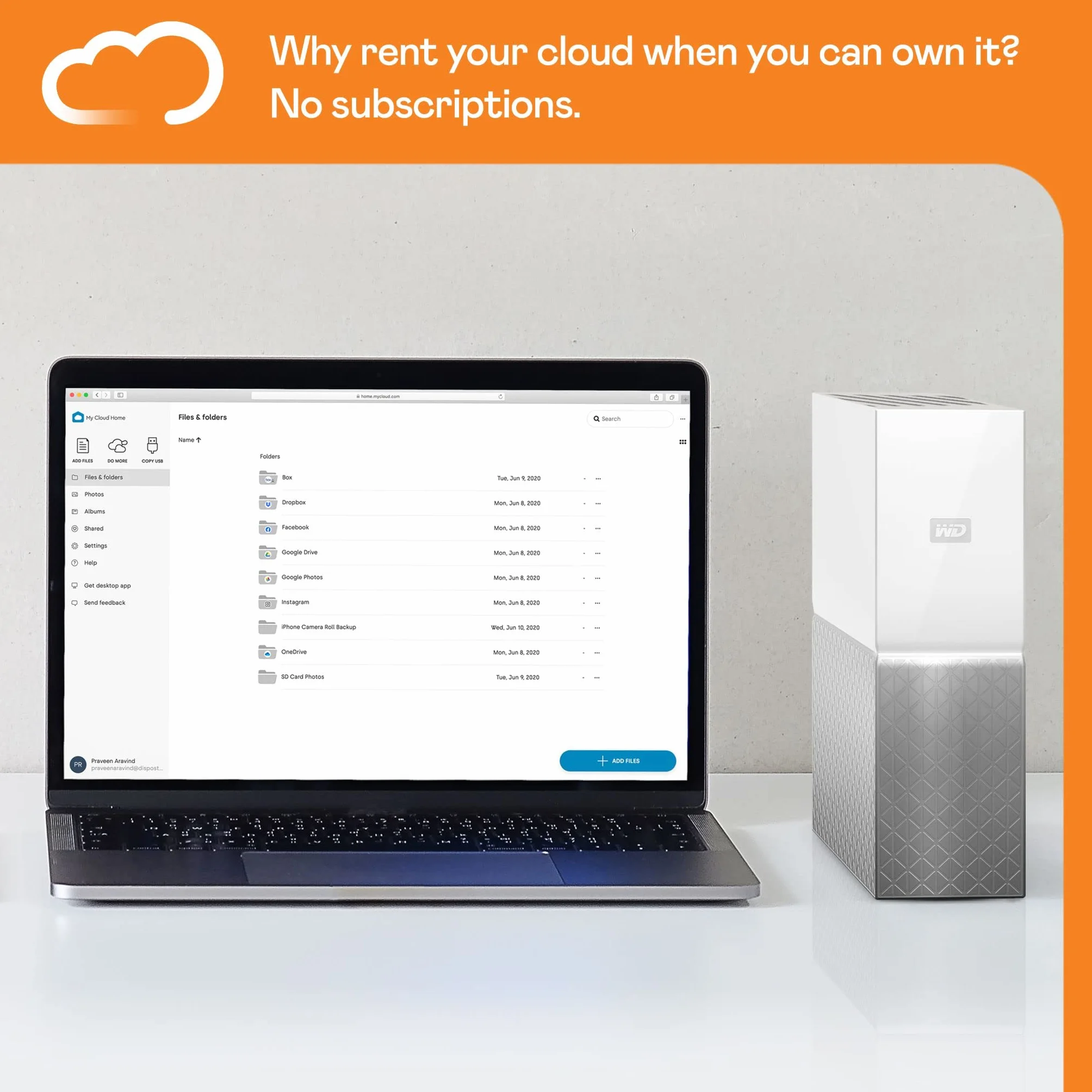 WD 8TB My Cloud Home Personal Cloud