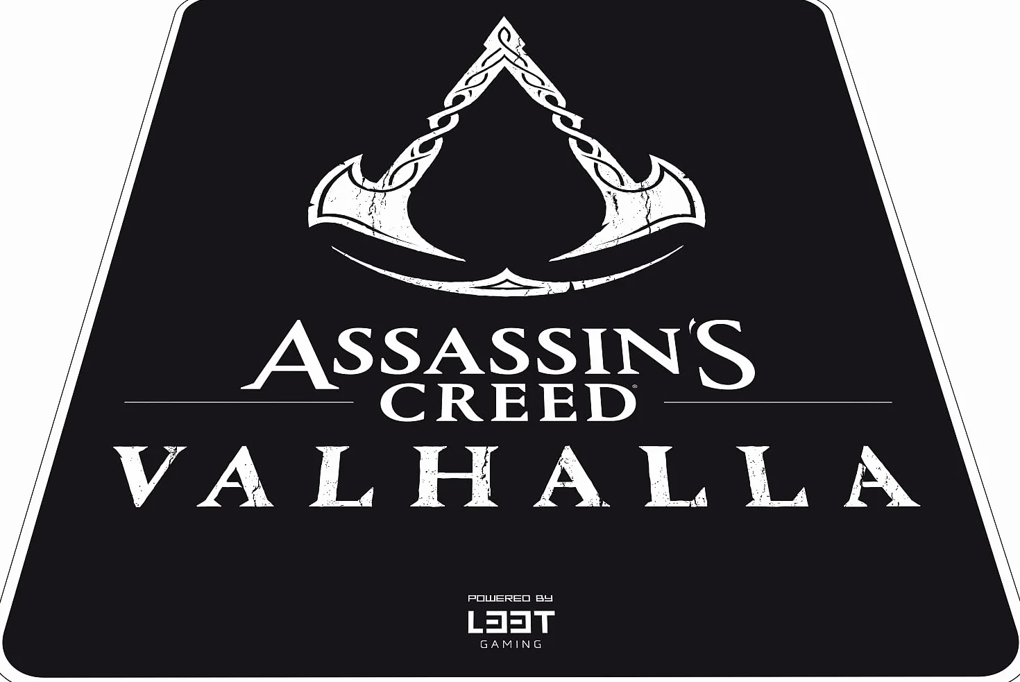Mata podłogowa Assassin's Creed Valhalla Design 120 x 99 cm, podkładka pod krzesło antypoślizgowa, czarna