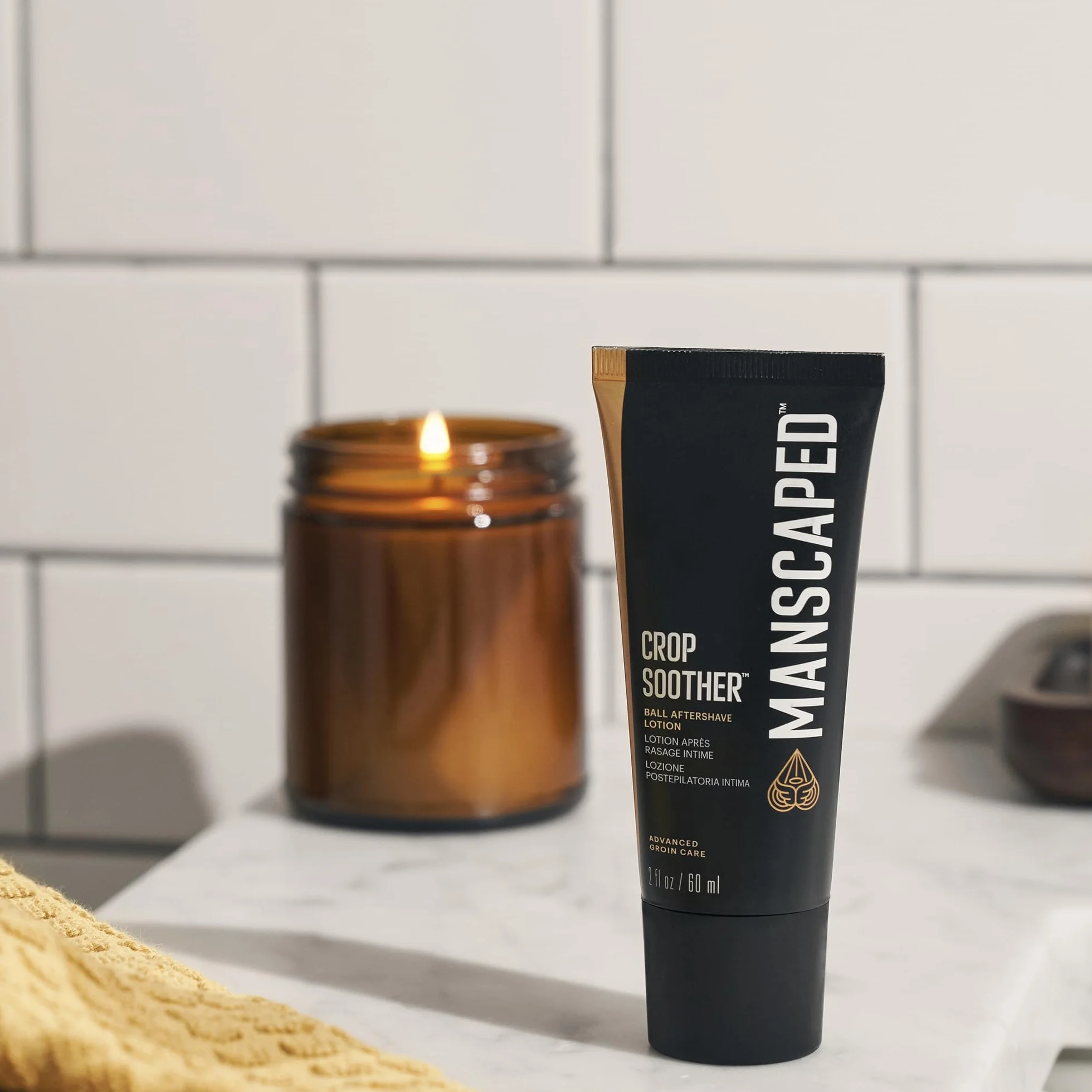 MANSCAPED® Crop Soother™ Płyn po goleniu do pielęgnacji pachwin – z dodatkiem aloesu, koloidalnego owsa, masła shea, masła z nasion kakaowca i oleju szafranowego o działaniu kojącym i łagodzącym